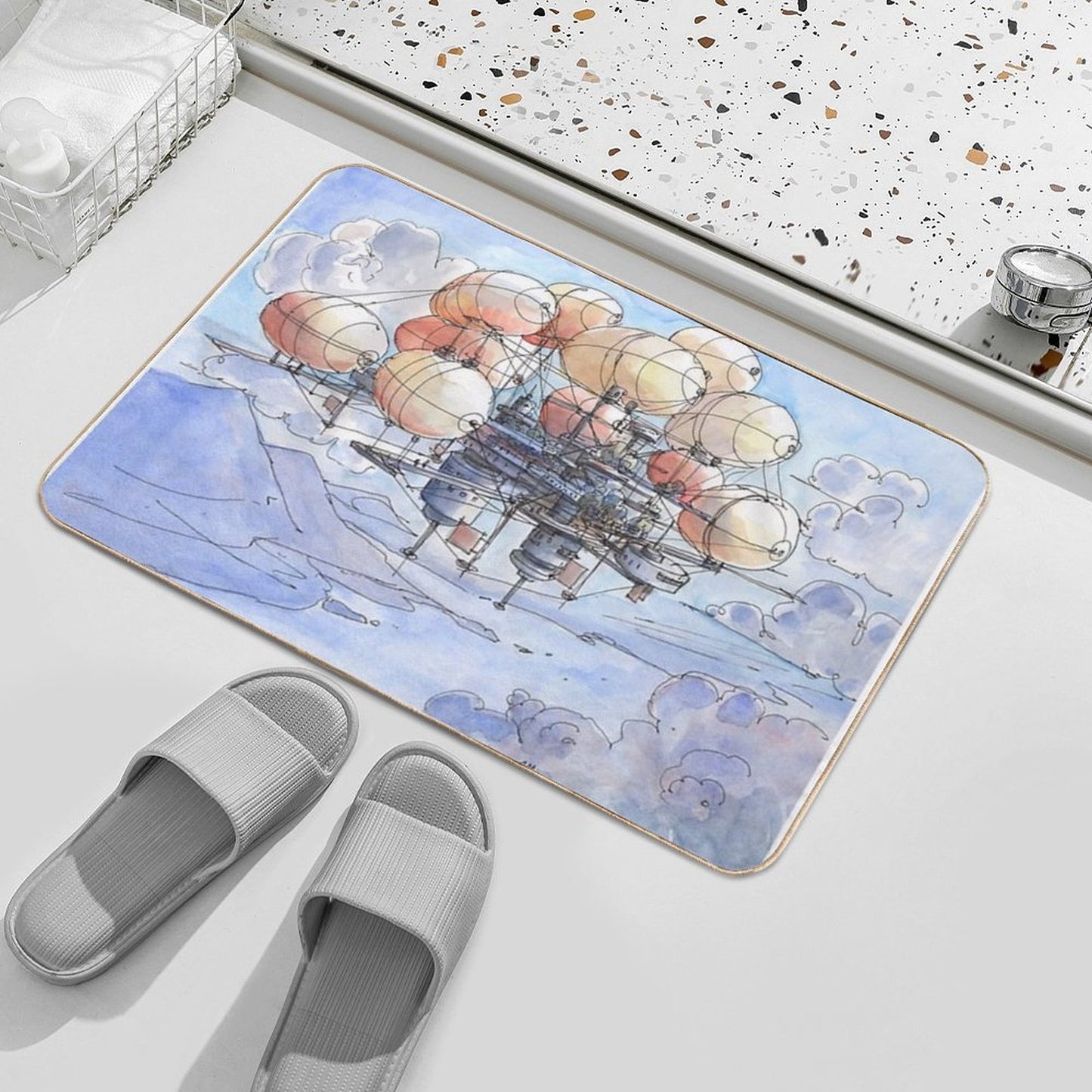 La Citta' Mongolfiera Easy Maintenance Bath Mat