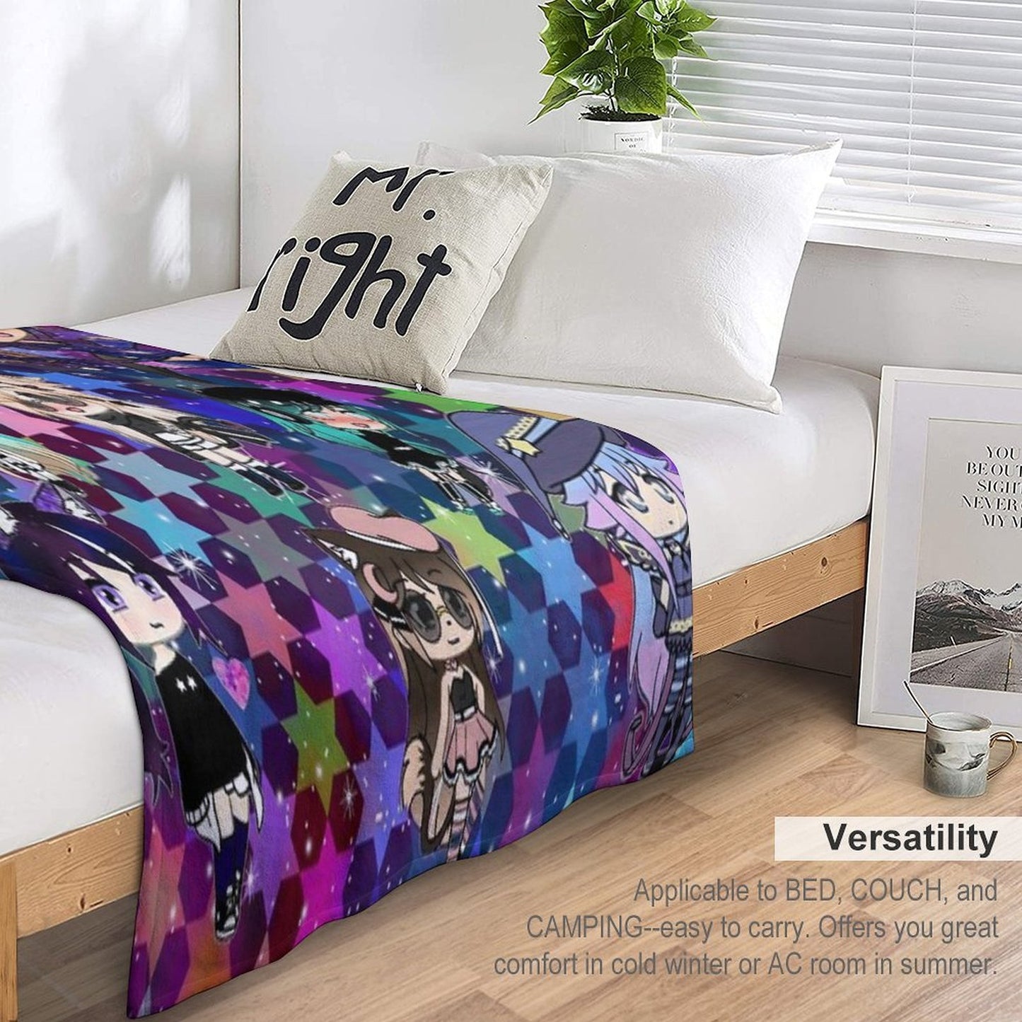 Gacha Life Girl Bundle Pack Stars Anti-pilling Throw Blanket