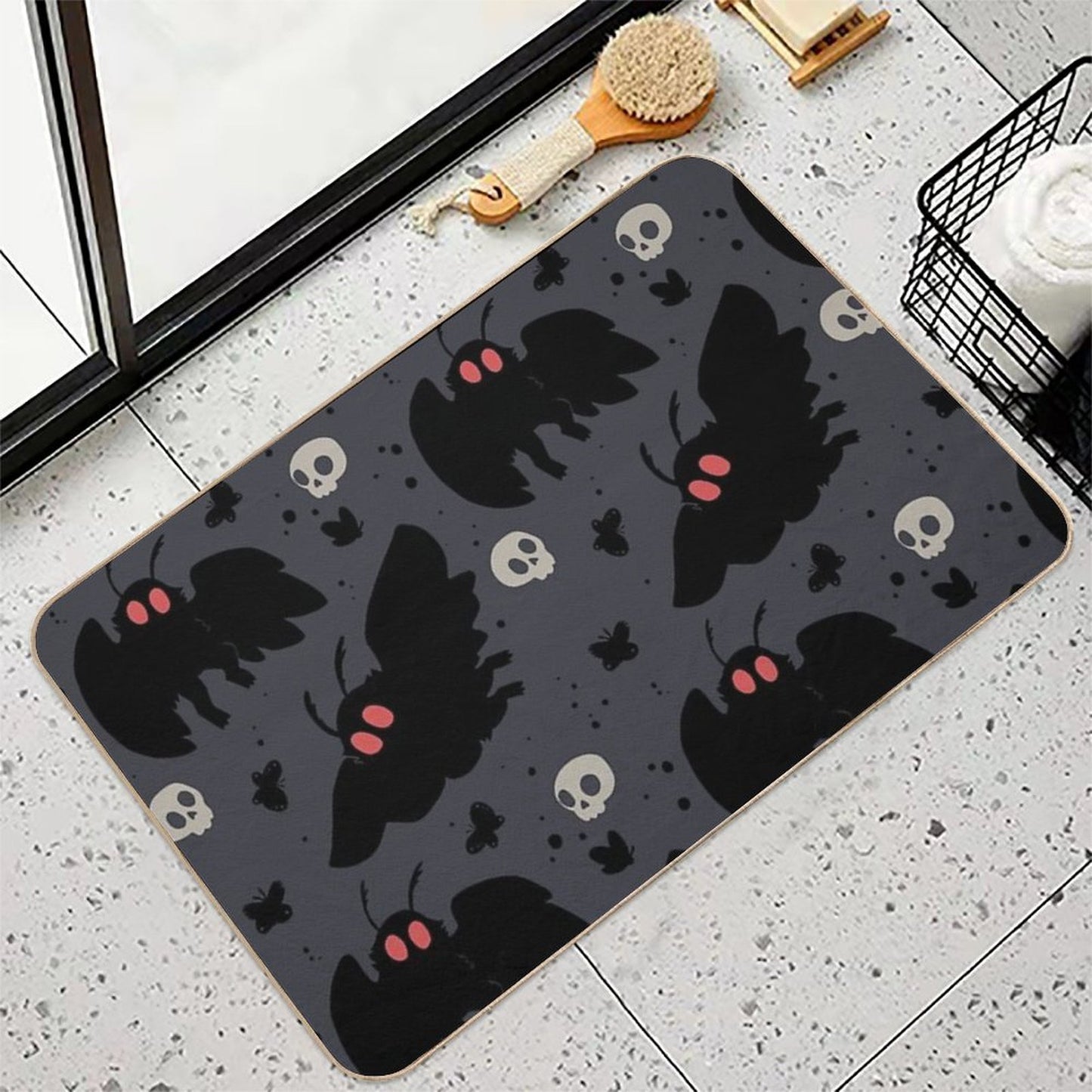 Mothman - Night Grey Fade-Resistant Bath Mat