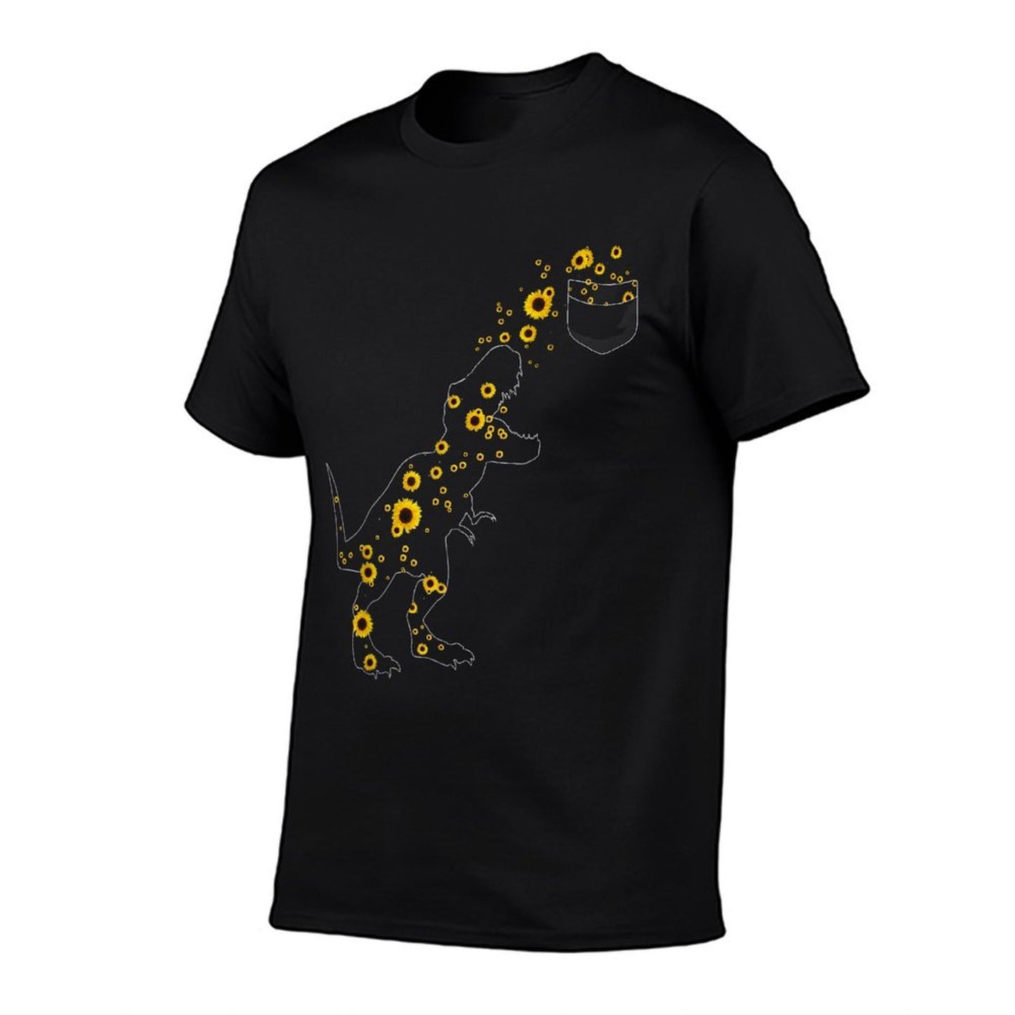 Sunshine Dinosaurs T-rex Sunflower Rex Sun Flower Dinosaur Graphic-printed T-Shirt