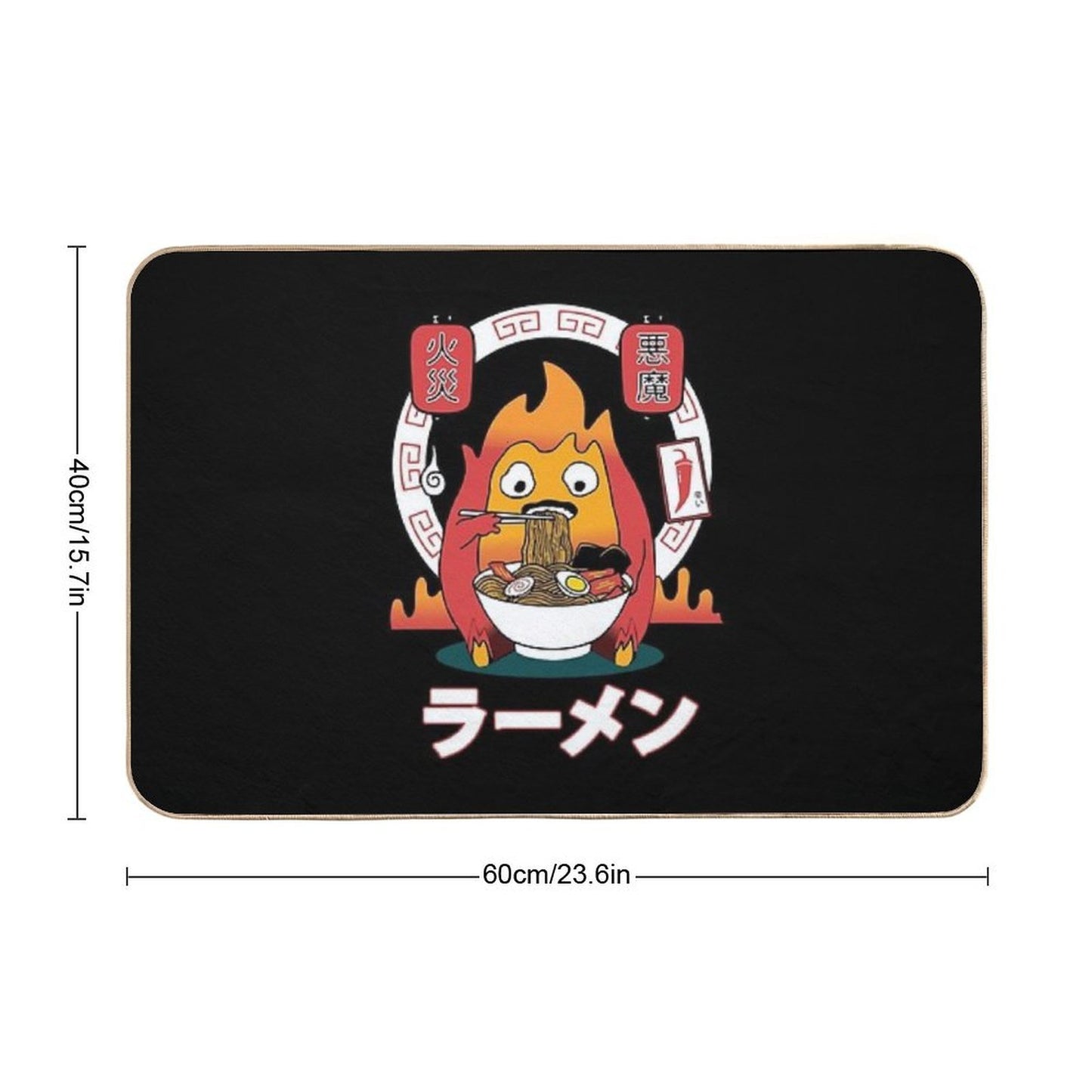 Spicy Calcifer Studio Ghibli  Non-Slip Bath Mat