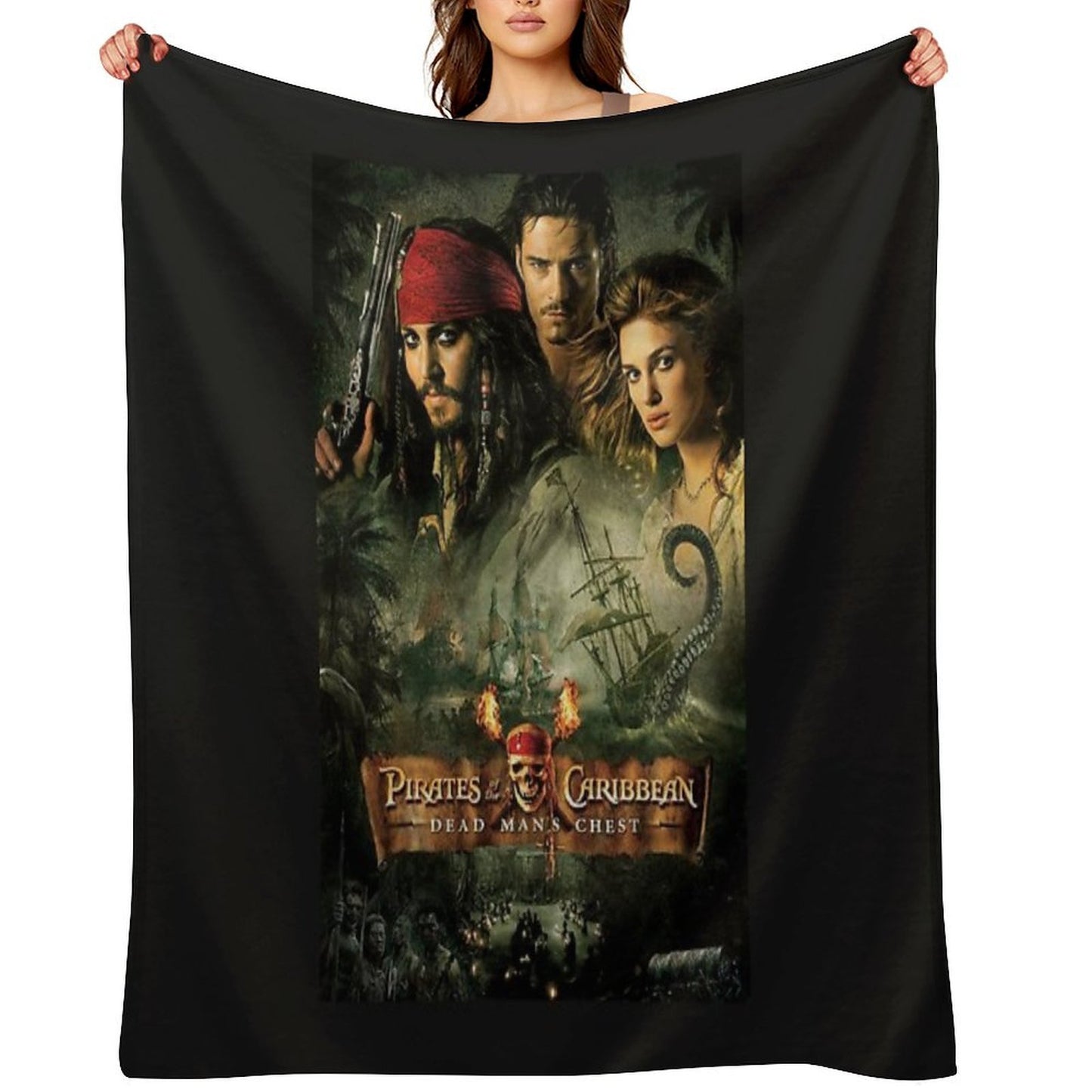 Pirates of The Caribbean Dead Mans Chest All-season Throw Blanket