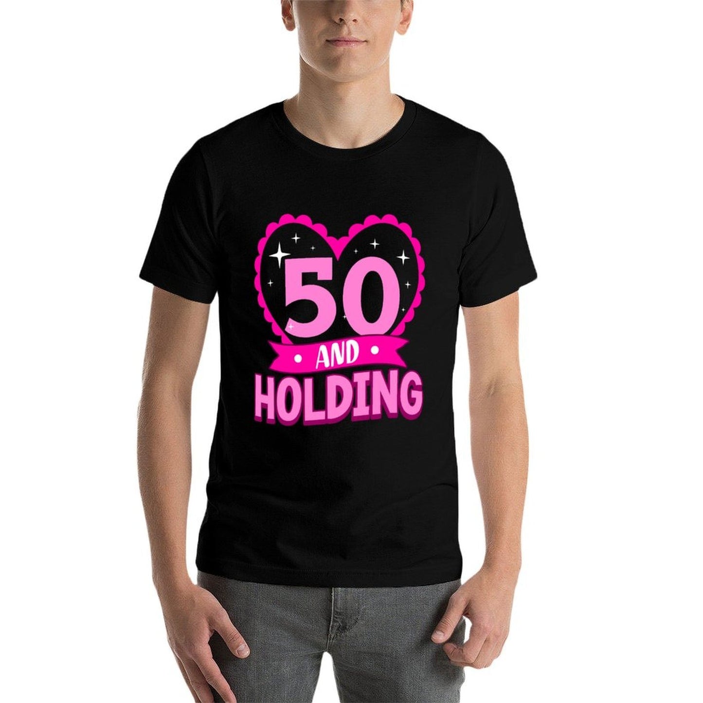 50 And Holding 50th Birthday for Her Fiftieth Bday Lightweight T-Shirt
