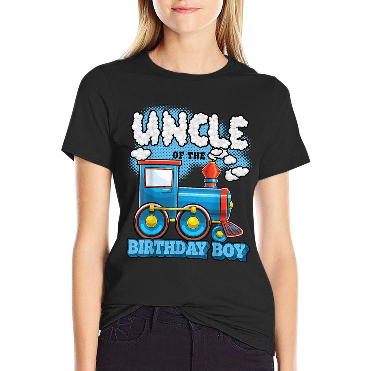I'm Uncle of The Birthday Boy Train Birthday Party Supply Lightweight T-Shirt