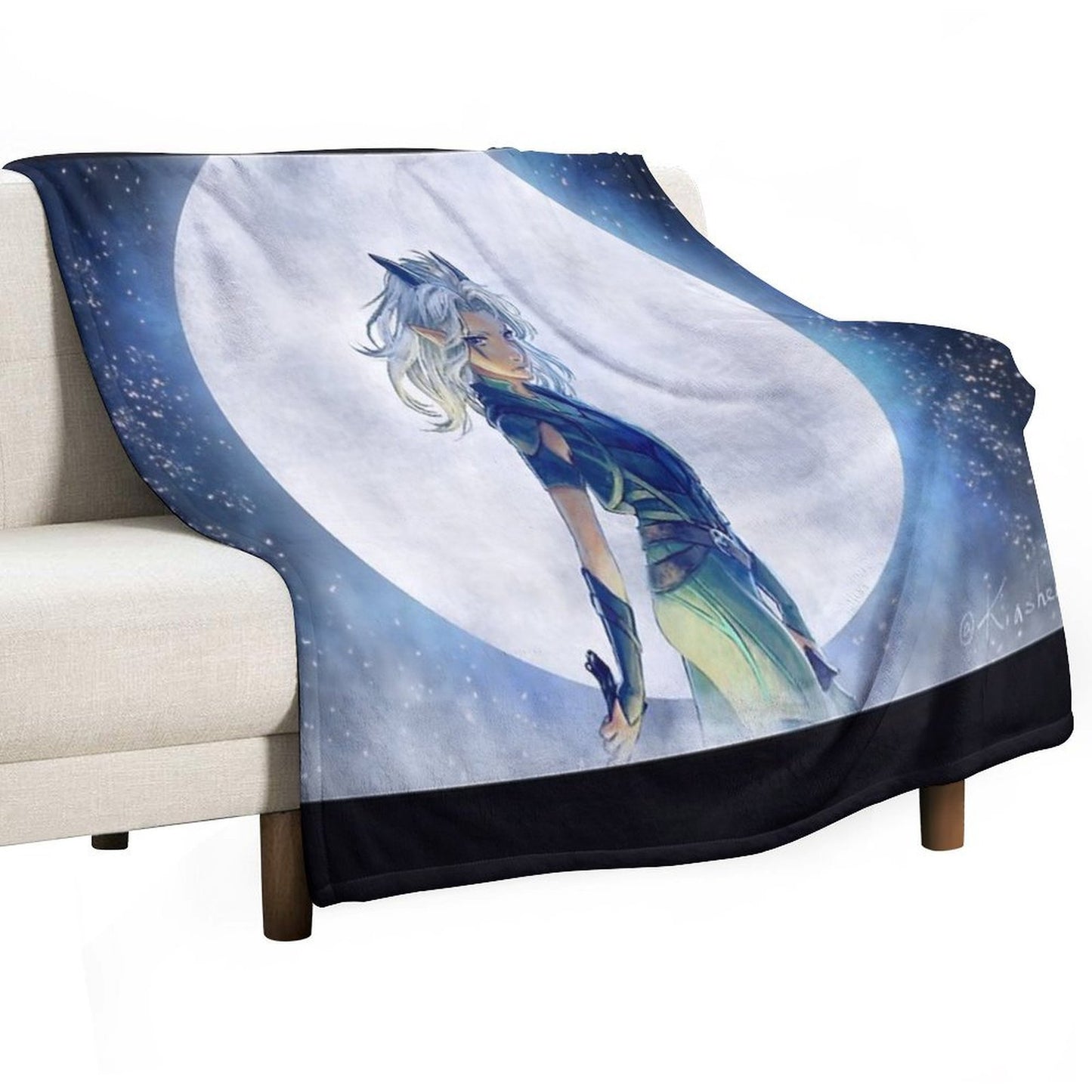 Rayla And Moon Compact Throw Blanket