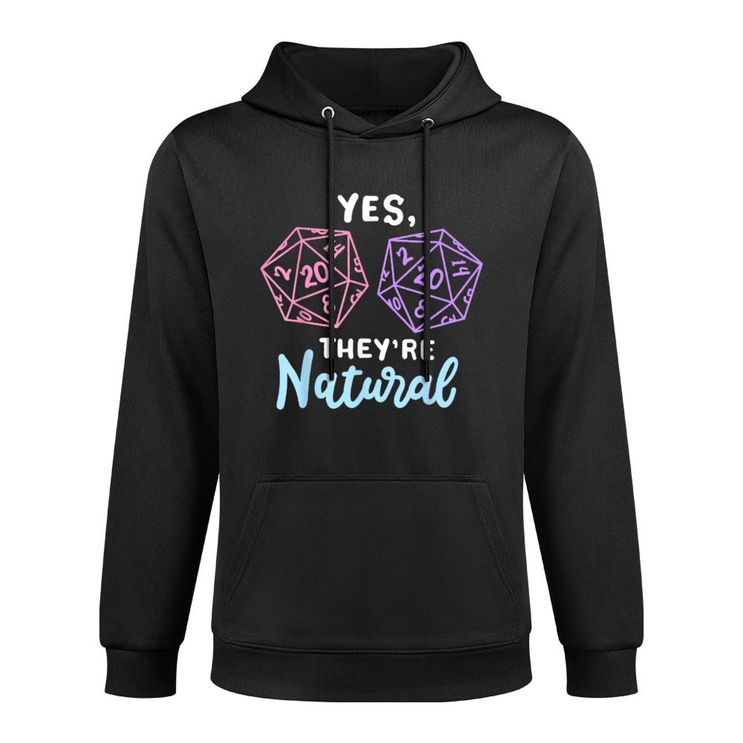 Yes Theyre Natural 20 D20 Dice Funny RPG Gamer Machine Washable Hoodie