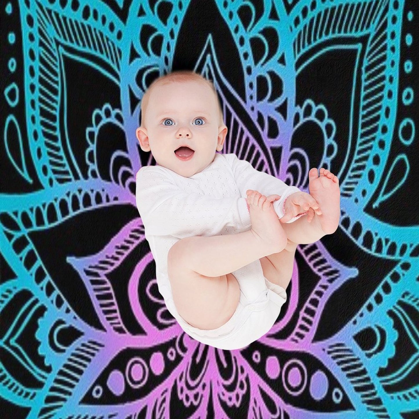 Pastel Vibes Lotus Flower Lightweight Throw Blanket