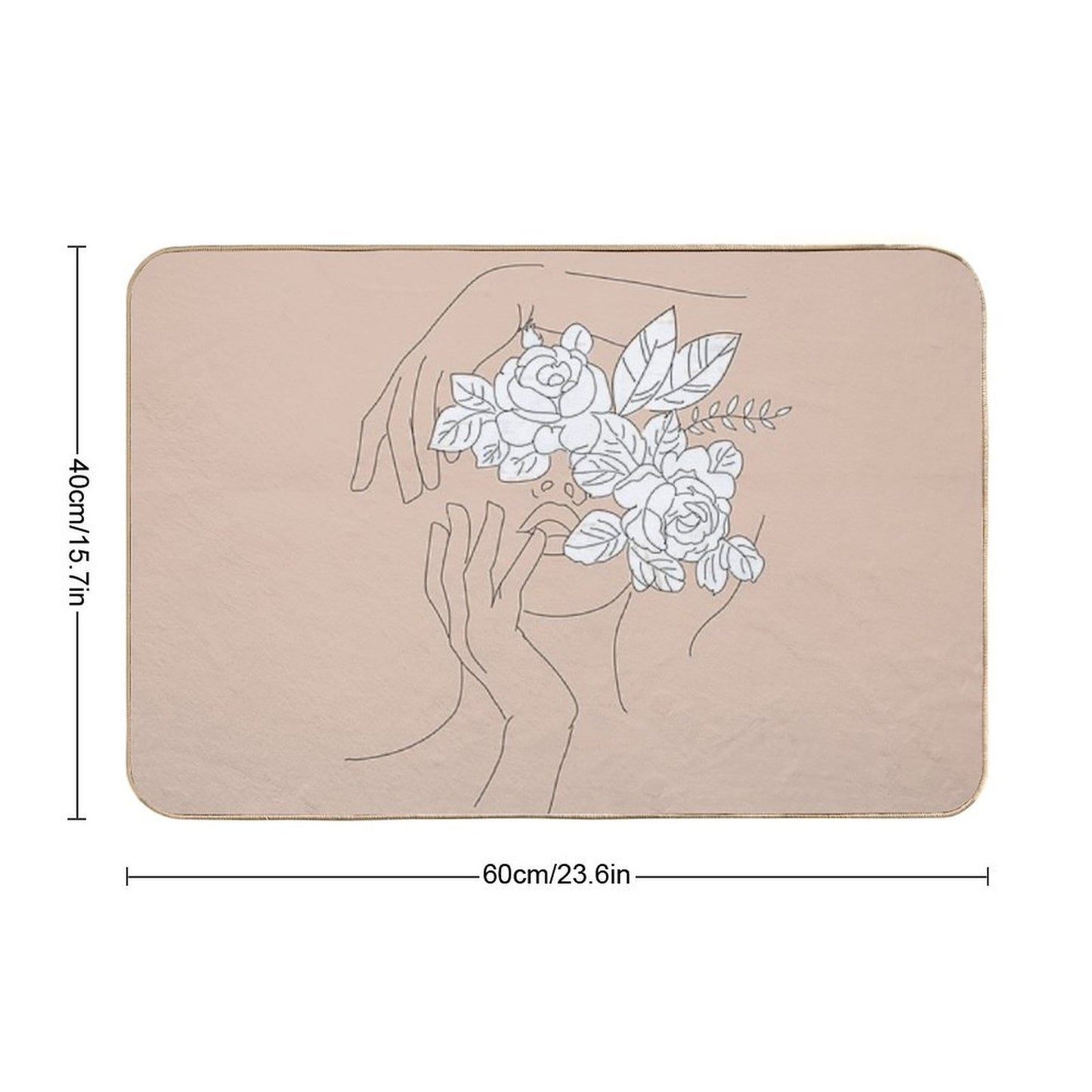 Abstract Woman Portrait Non-Slip Bath Mat