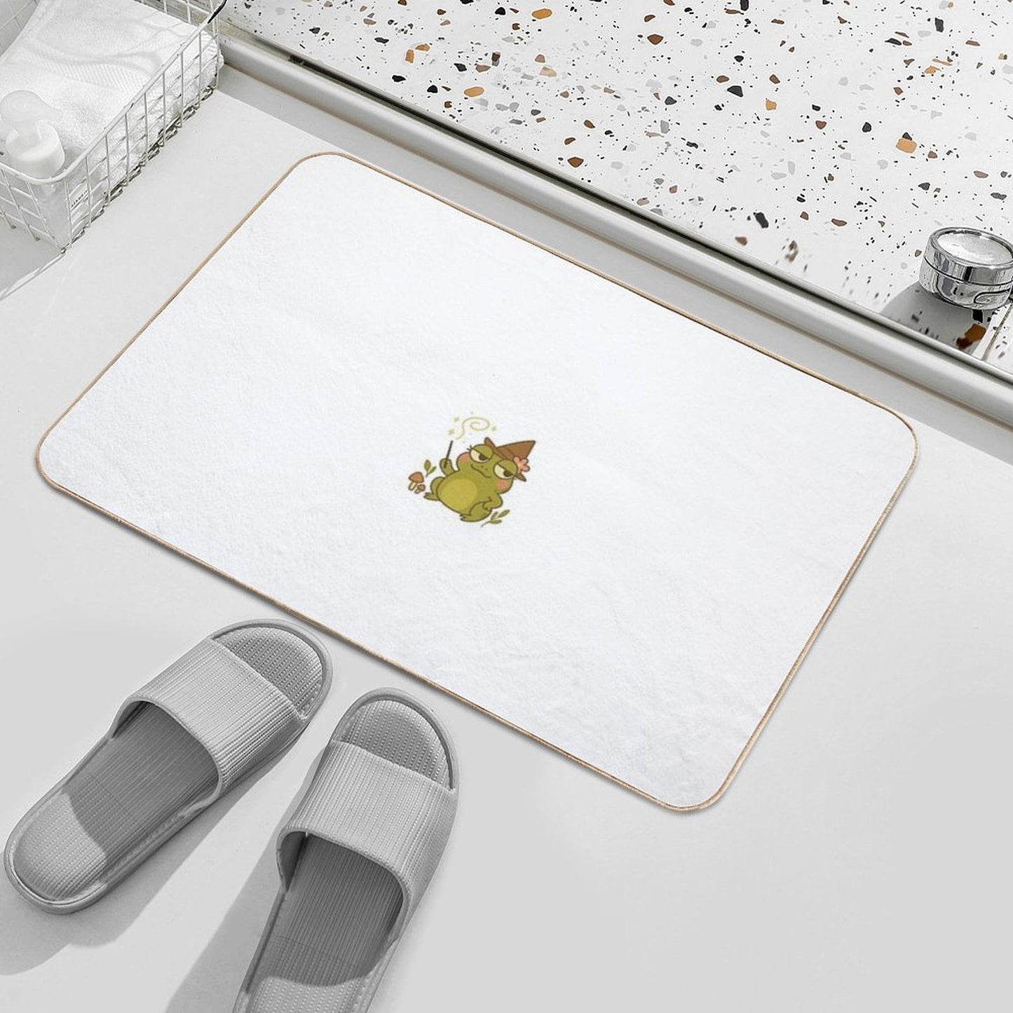 Twigs Frog Stain-Proof Bath Mat