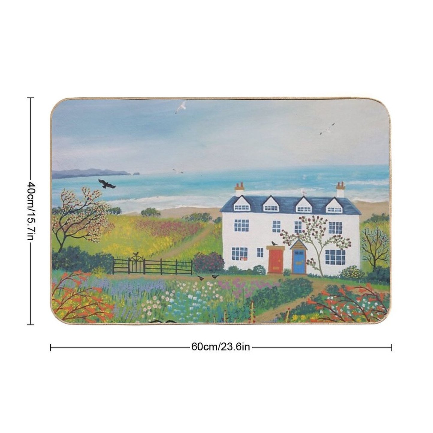 Beach View Cottages Rapid-Drying Bath Mat