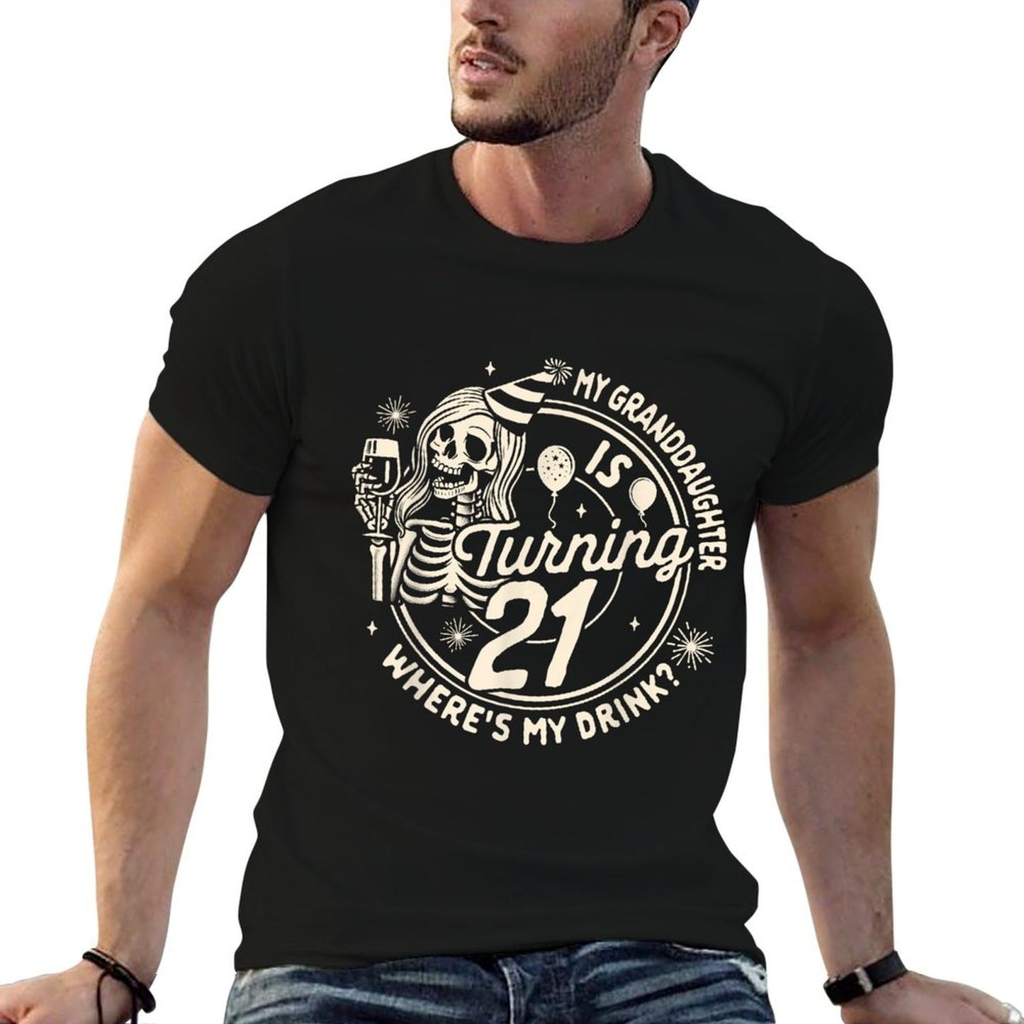 Grandma 21st Birthday Party My Granddaughter Is Turning 21 Moisture-wicking T-Shirt