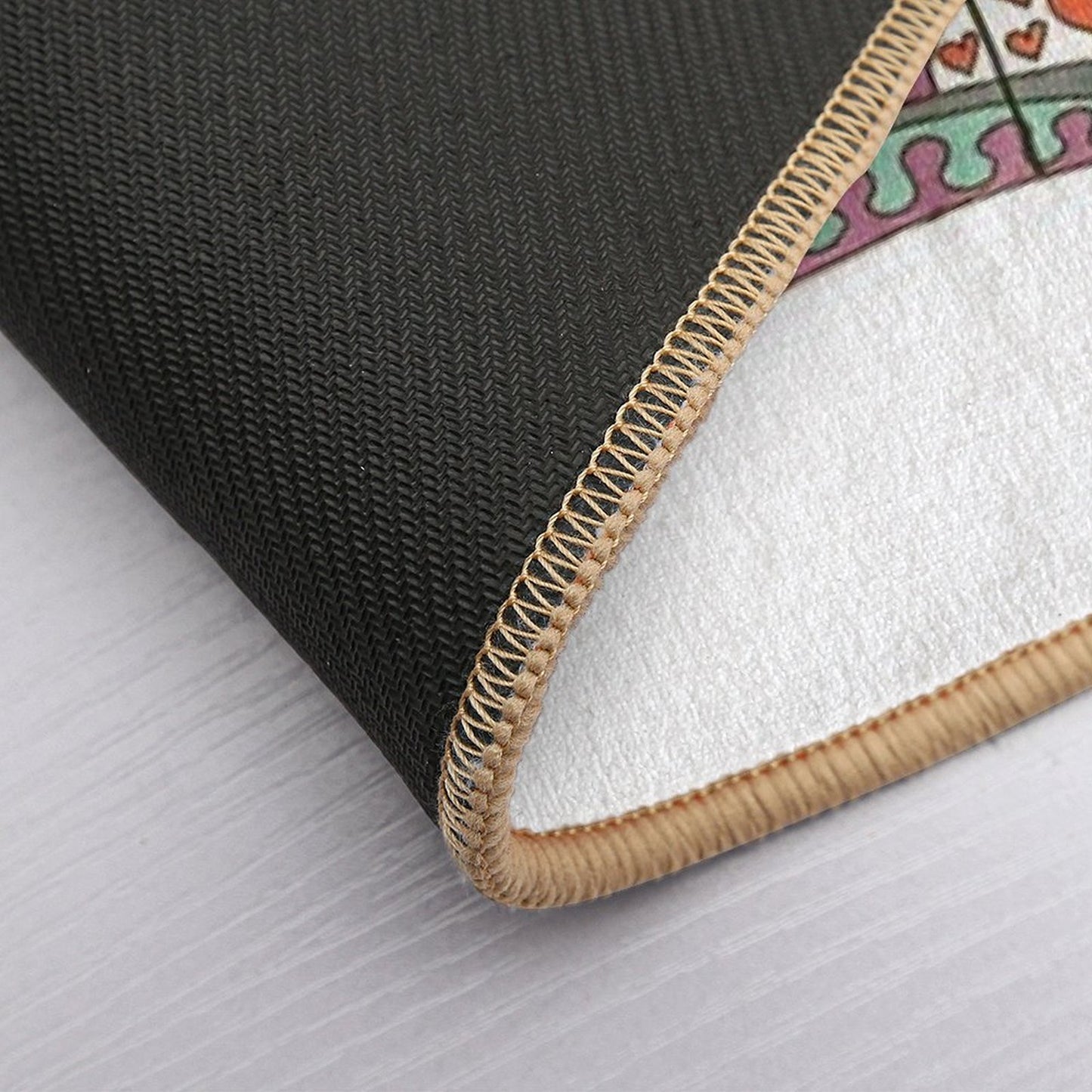 Vintage Psychedelic Keyboard  Anti-Trip Bath Mat