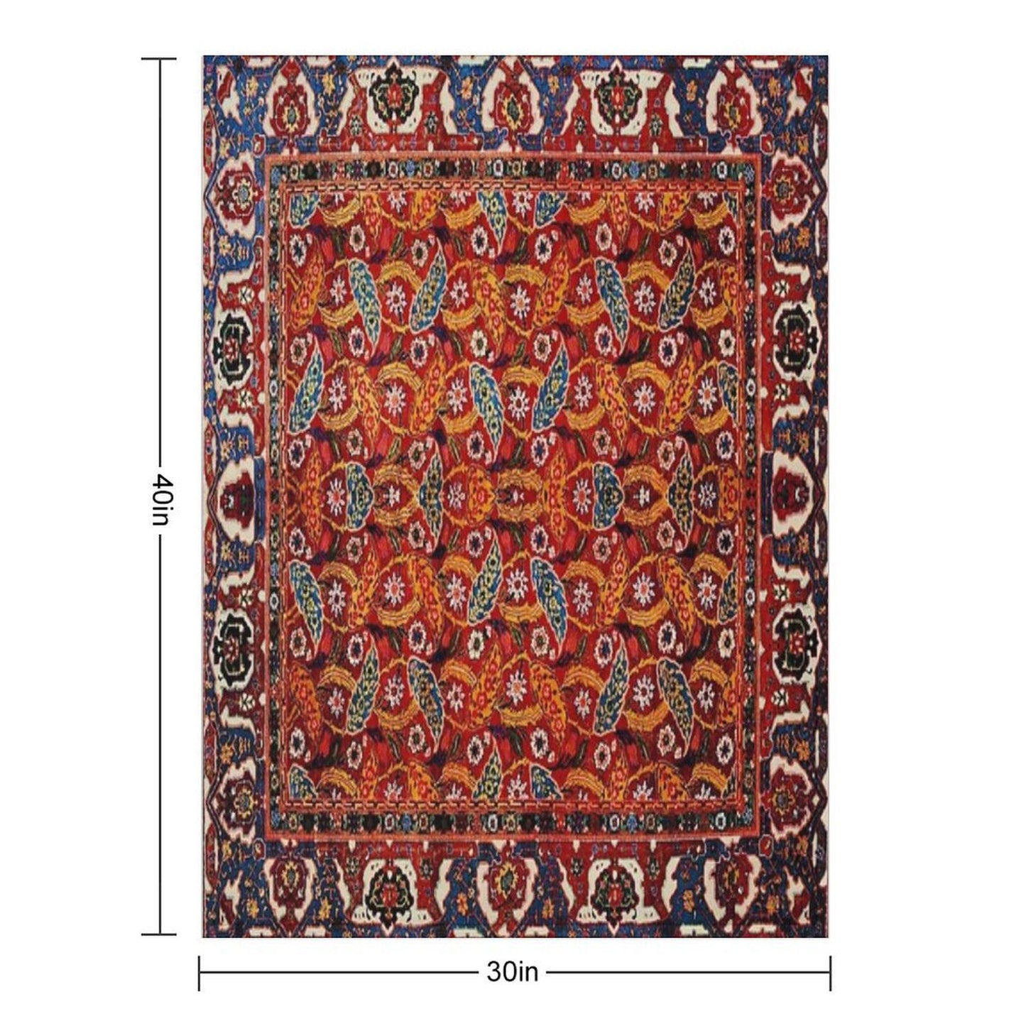Carpet Pattern in Paisley Boho Multi-functional Throw Blanket