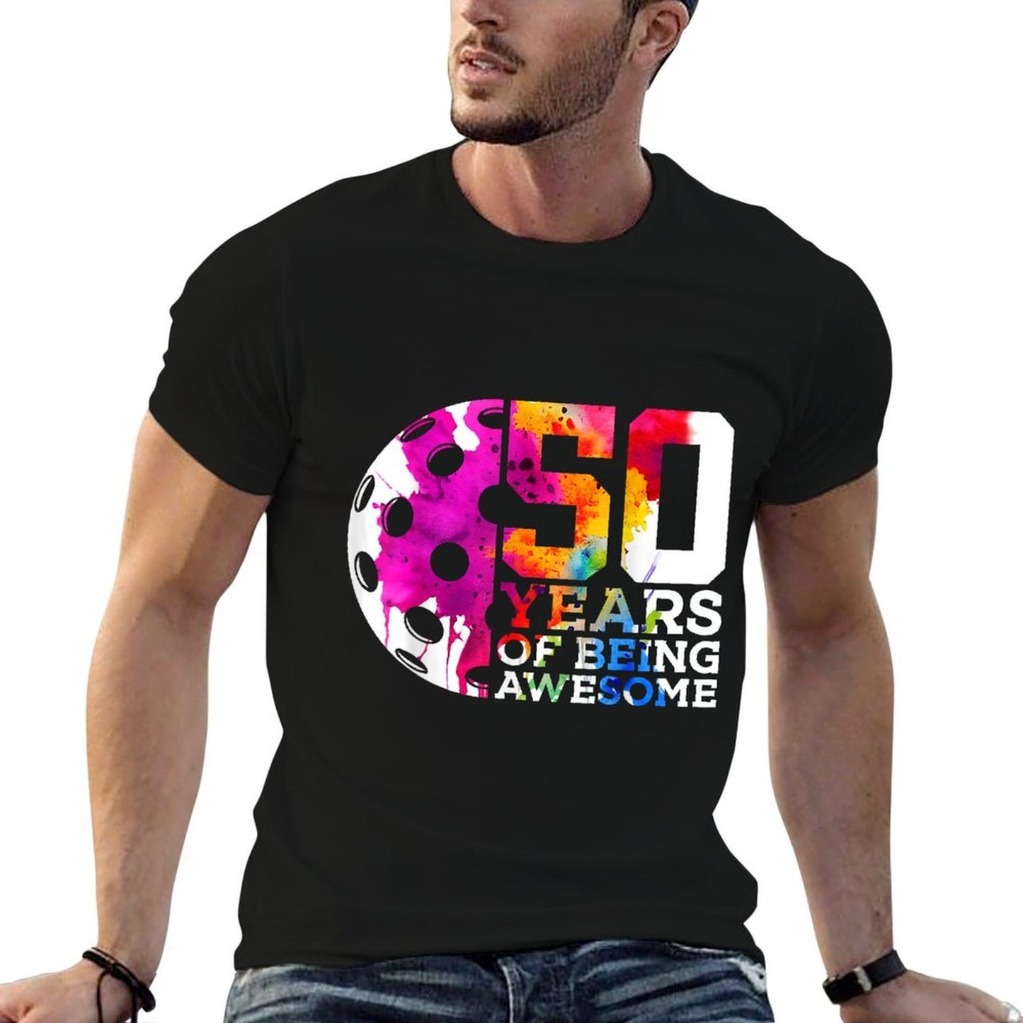 50 YEARS OF BEING AWESOME PICKLEBALL 50TH BIRTHDAY Eco-friendly Material T-Shirt