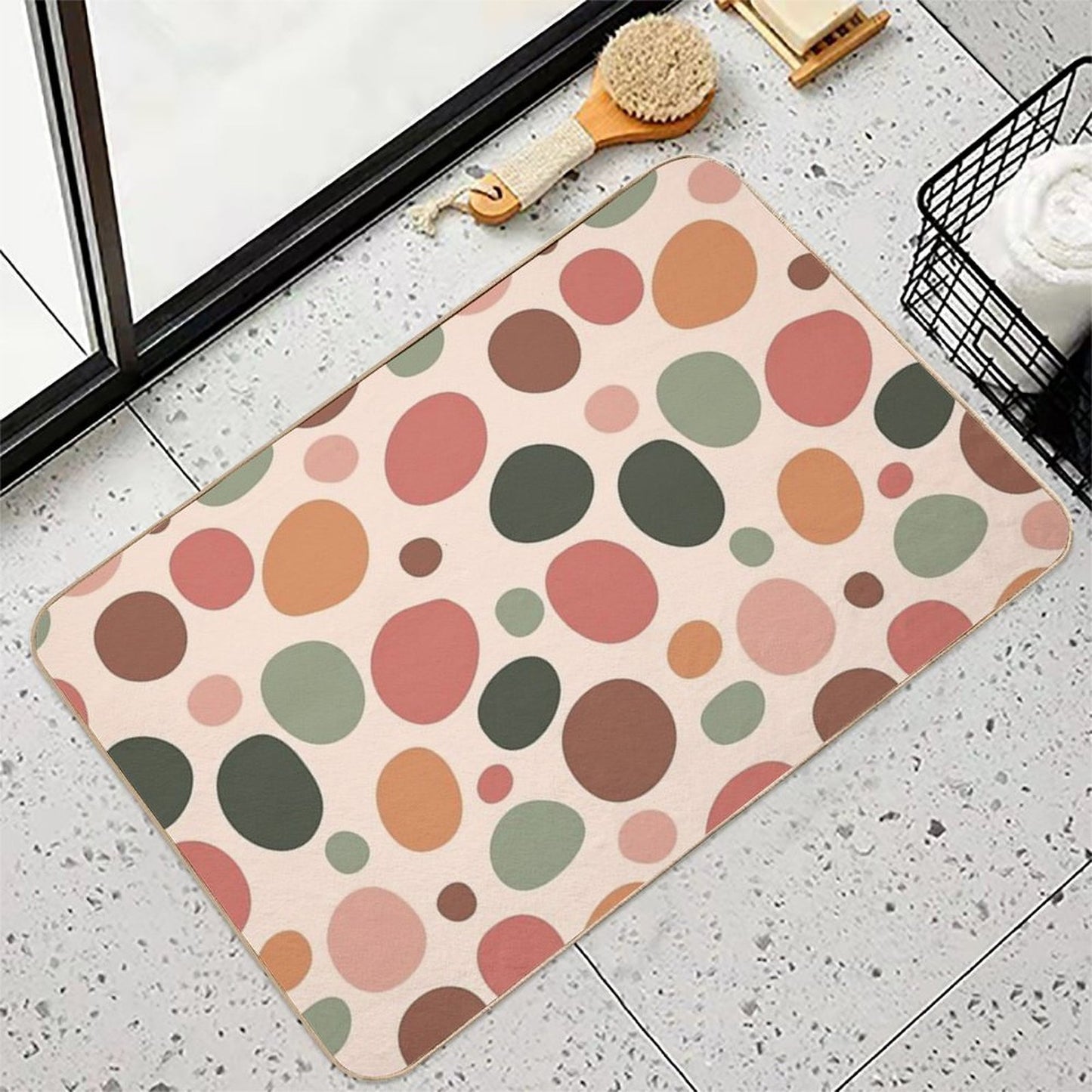 Cheetah Pattern 02 - Floral Palette Pet-Safe Bath Mat