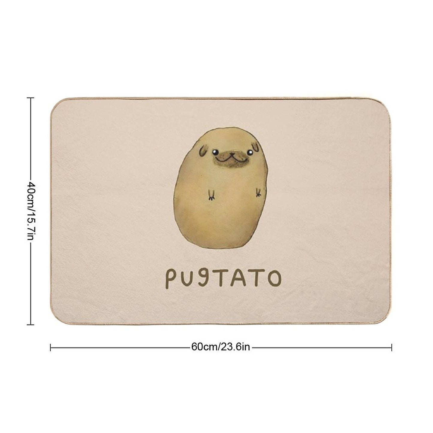 Pugtato Rapid-Drying Bath Mat