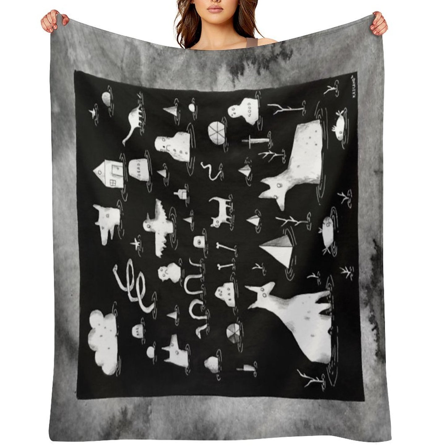 Celebrating The End Together in The Good Time Swamp Travel-friendly Throw Blanket
