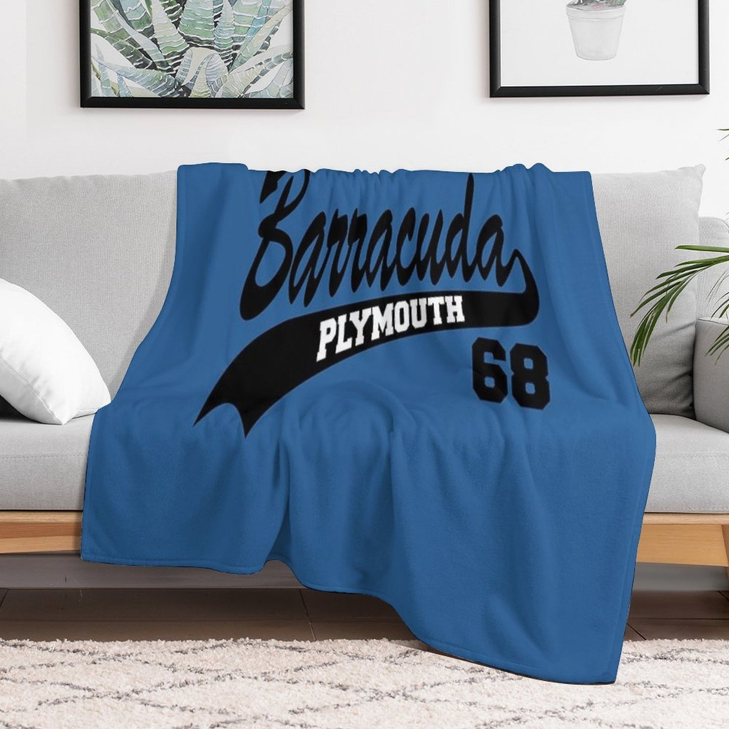68 Plymouth Barracuda Plush Throw Blanket