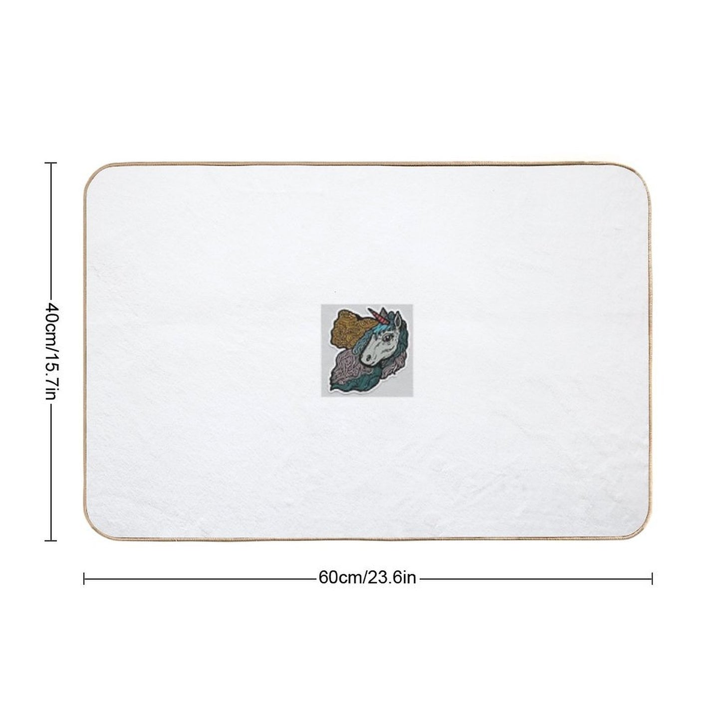 Gray Unicorn Odorless Bath Mat