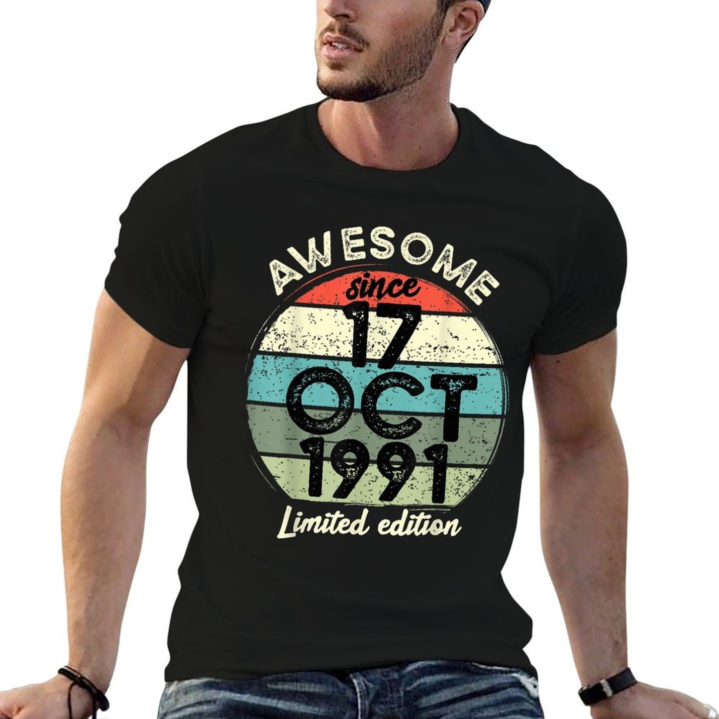 30 Year Old Birthday 17 October 1991 30th Birthday Affordable Price T-Shirt