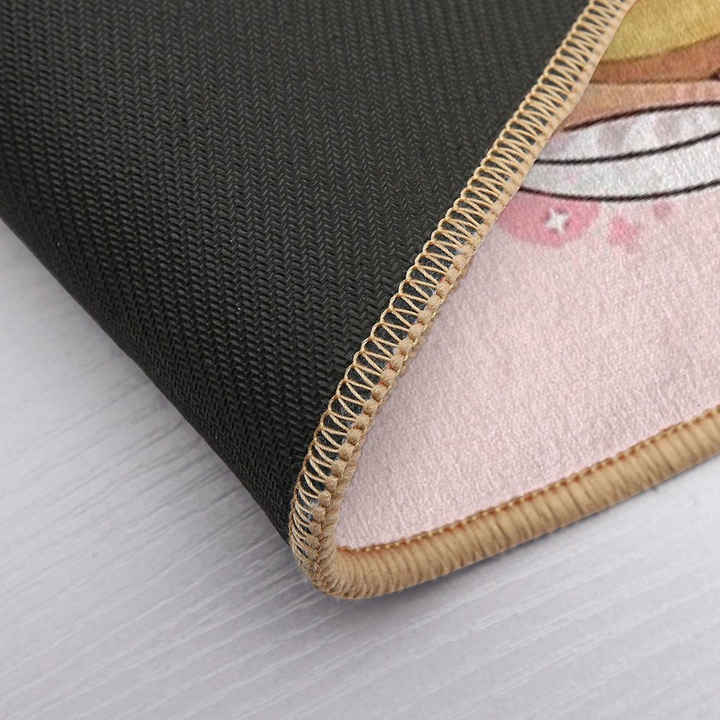 Cute Shiba Inu Sakura Mont Blanc Cake Fade-Resistant Bath Mat