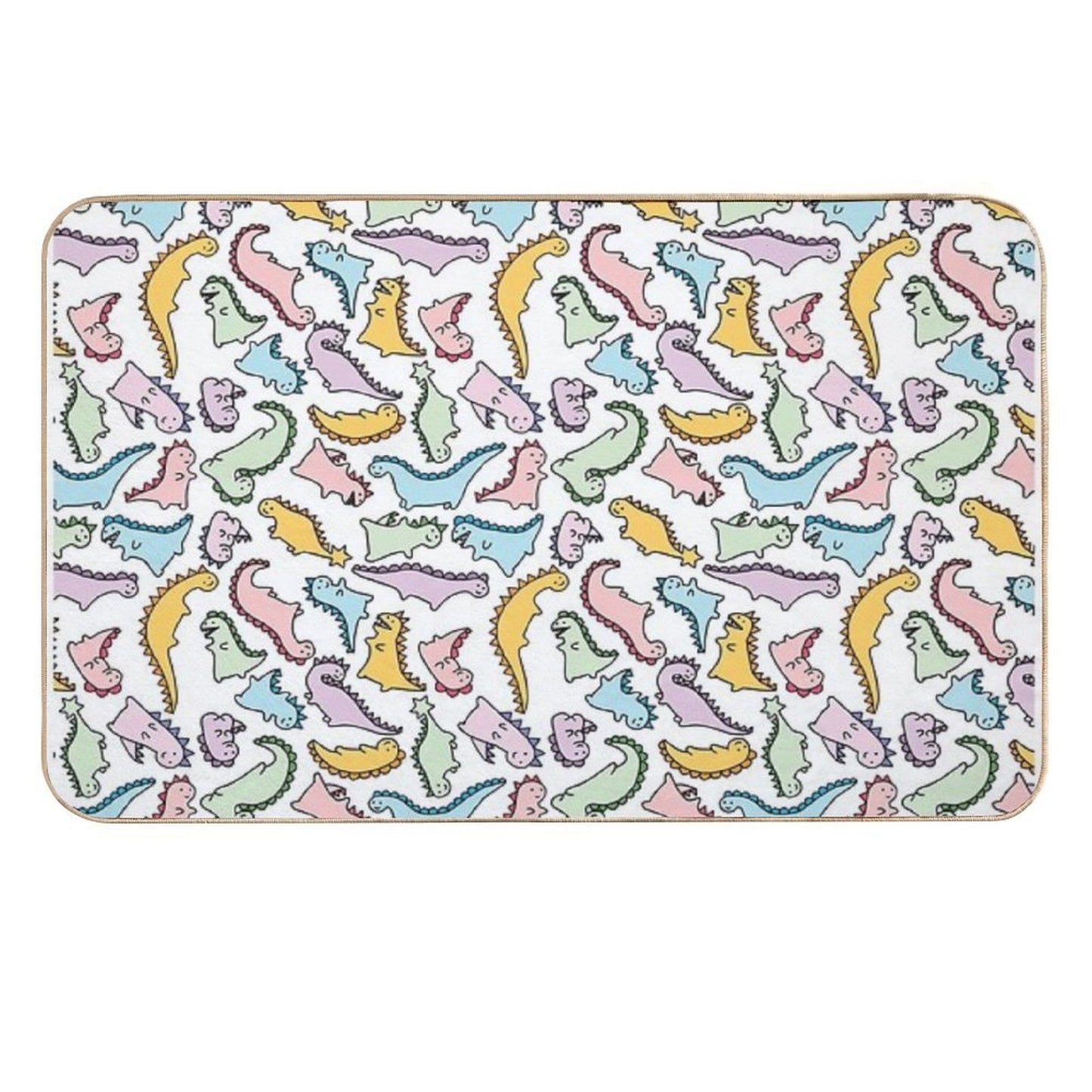 Cute Dino Explosion Repositionable Bath Mat