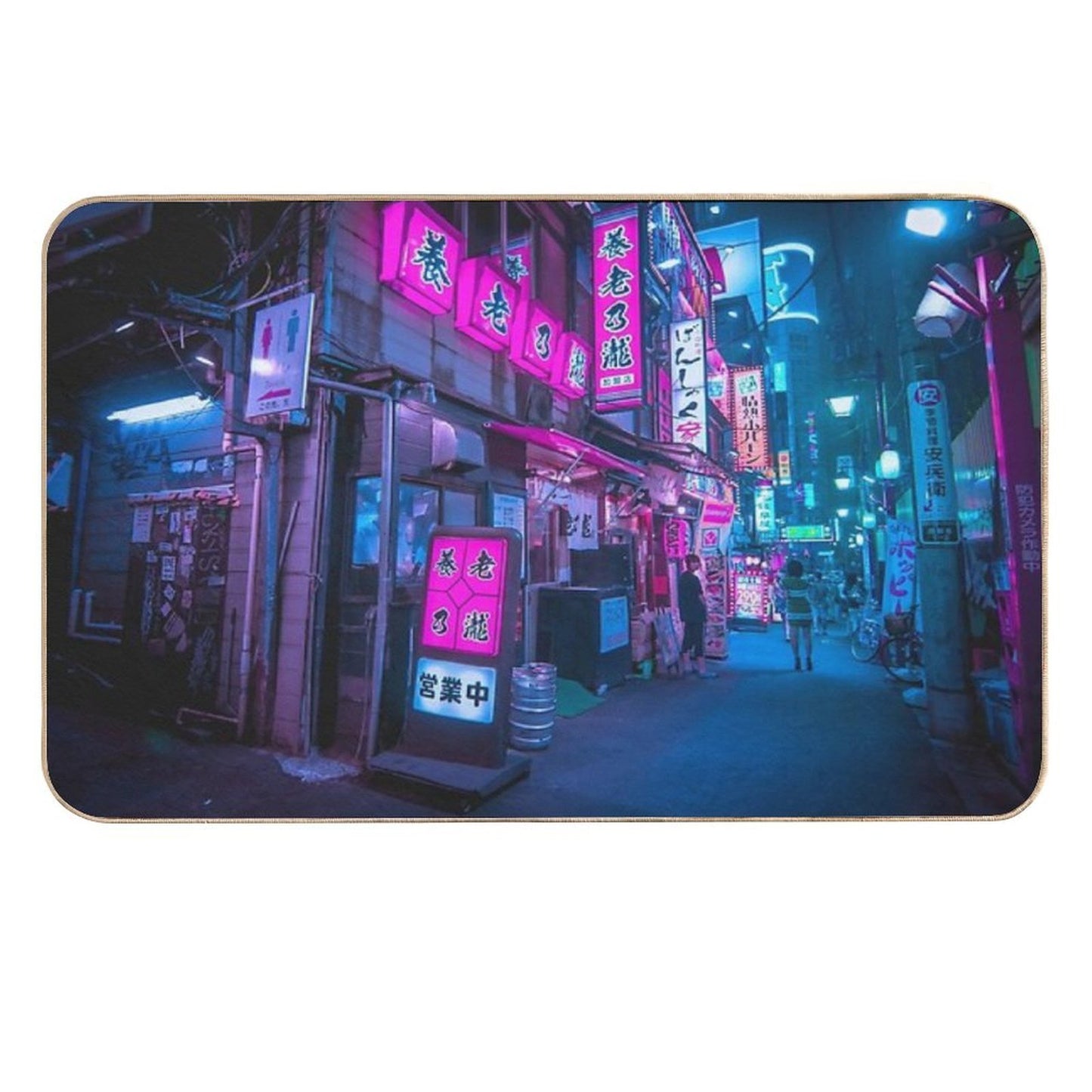 Small Streets of Shinjuku Omoide Yokocho Tokyo Area Odorless Bath Mat