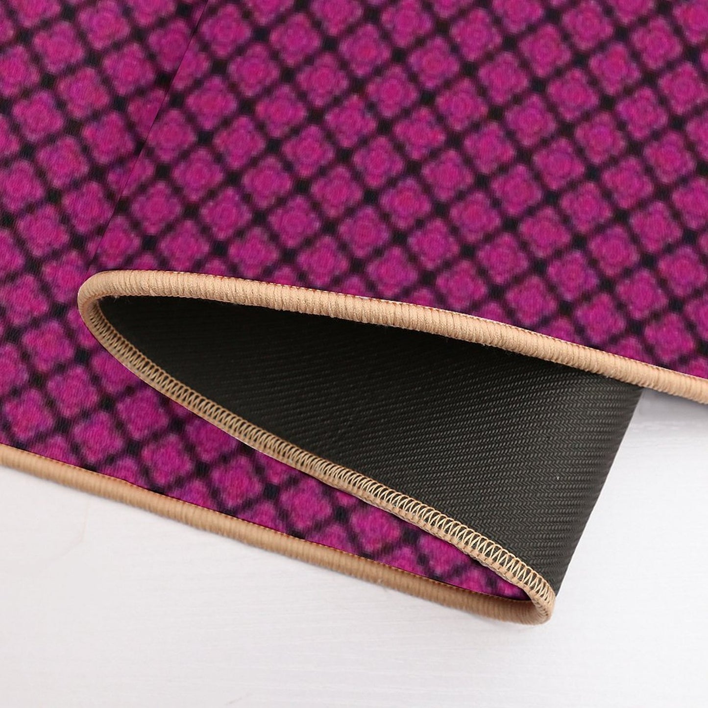 Pink And Black Medallions Slip-Resistant Bath Mat