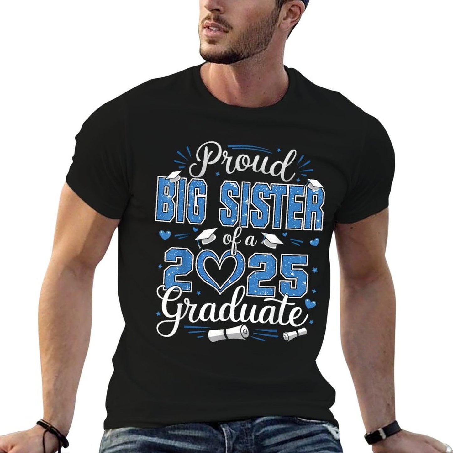 Proud Big Sister Of A Class Of 2025 Graduate 2025 Senior  Breathable T-Shirt