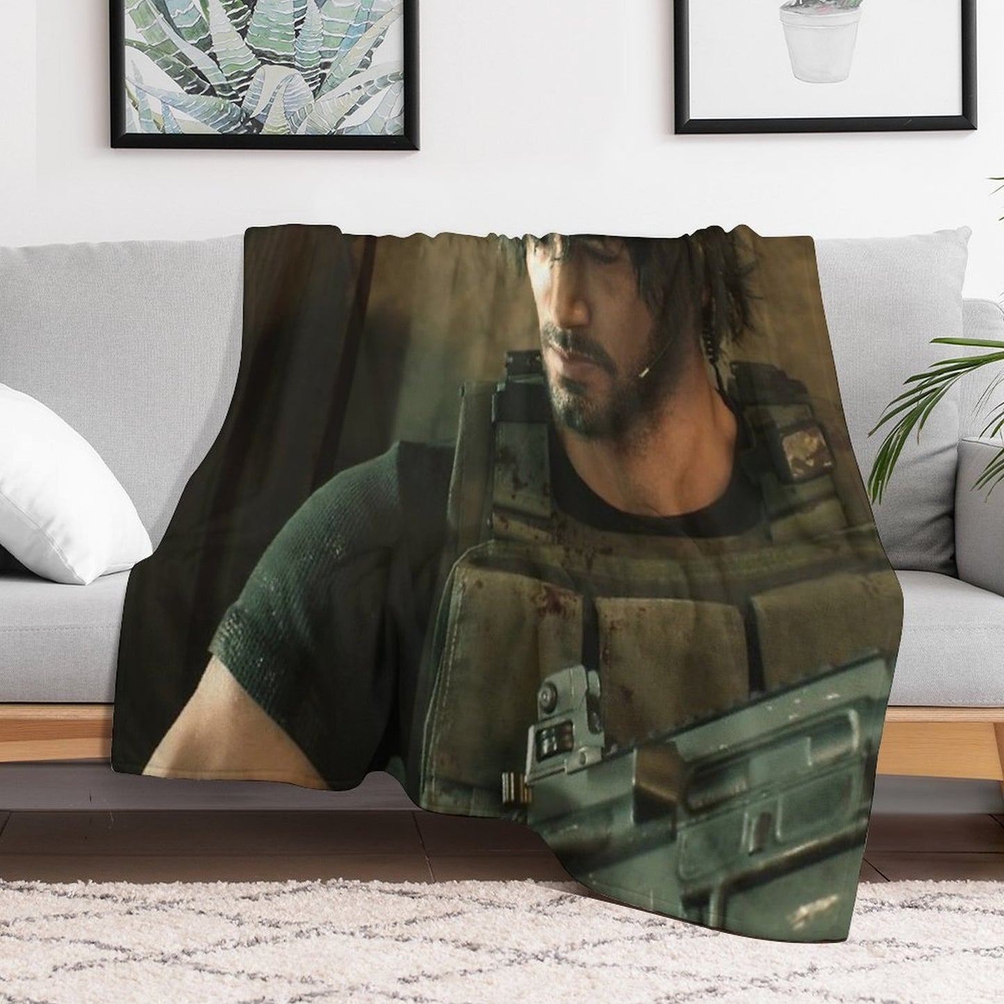 Resident Evil 3 - Carlos Easy Care Throw Blanket