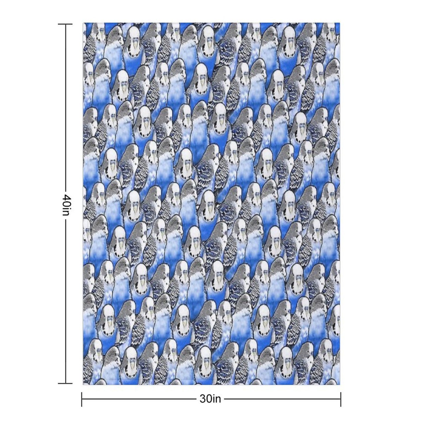 Budgie Blue Pattern All-season Throw Blanket