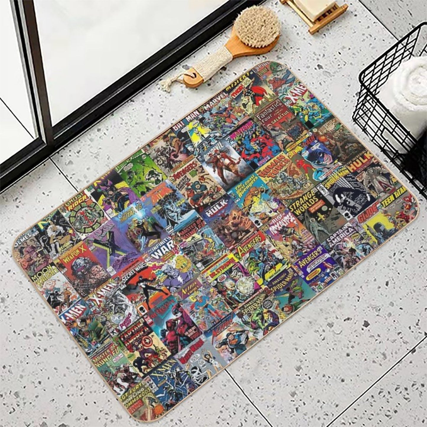 Comic Books Dirt-Trapping Bath Mat