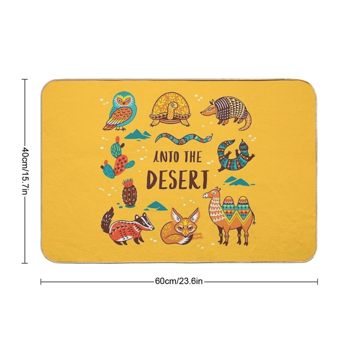 Desert Animals Fade-Resistant Bath Mat