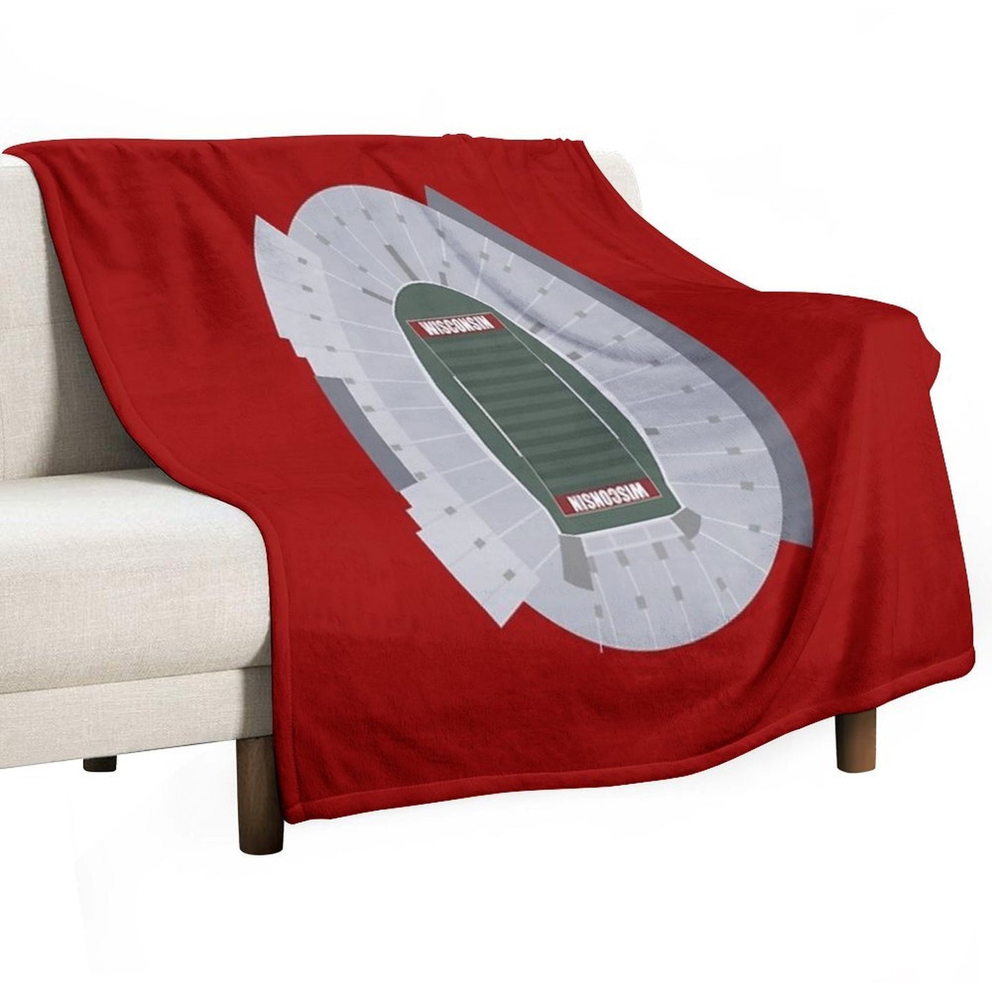 Camp Randall Stadium, University of Wisconsin, Badgers Football Comfort Throw Blanket