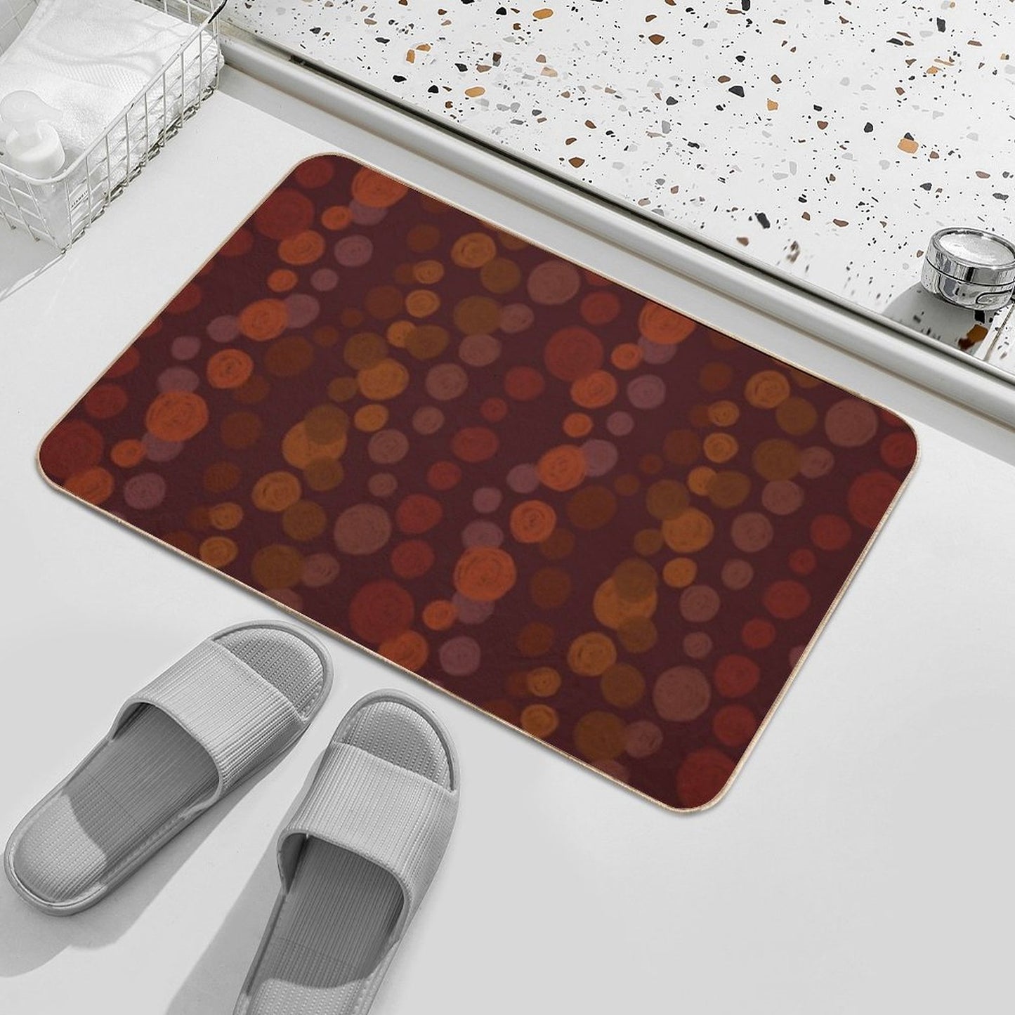 Autumn Dots Stain-Proof Bath Mat