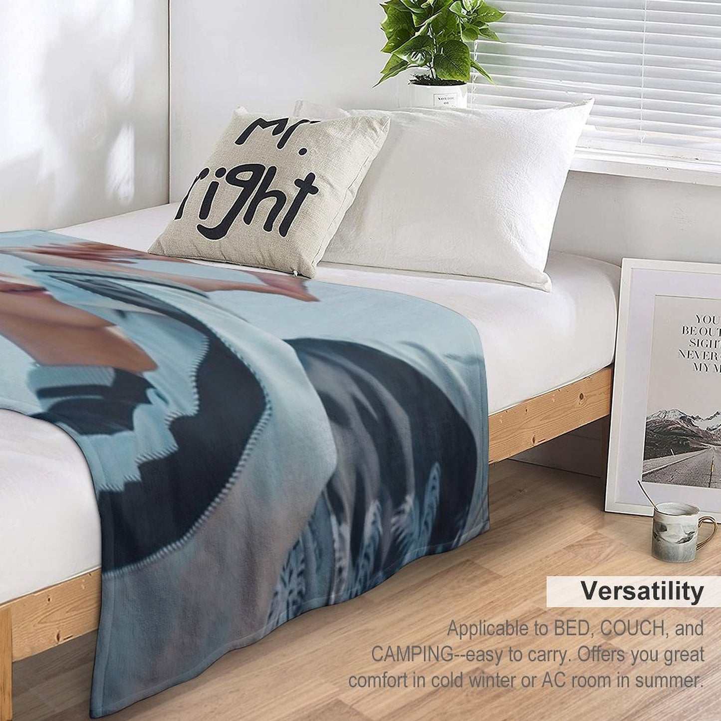 Mingyu And Heart from Hot Mv Velvety-soft Throw Blanket