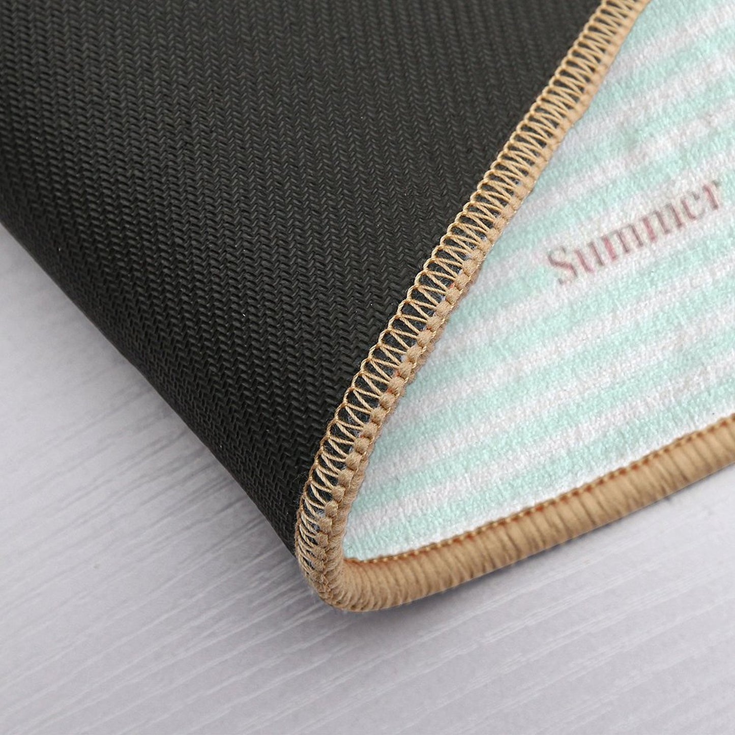 Summer with Stripes Stain-Proof Bath Mat