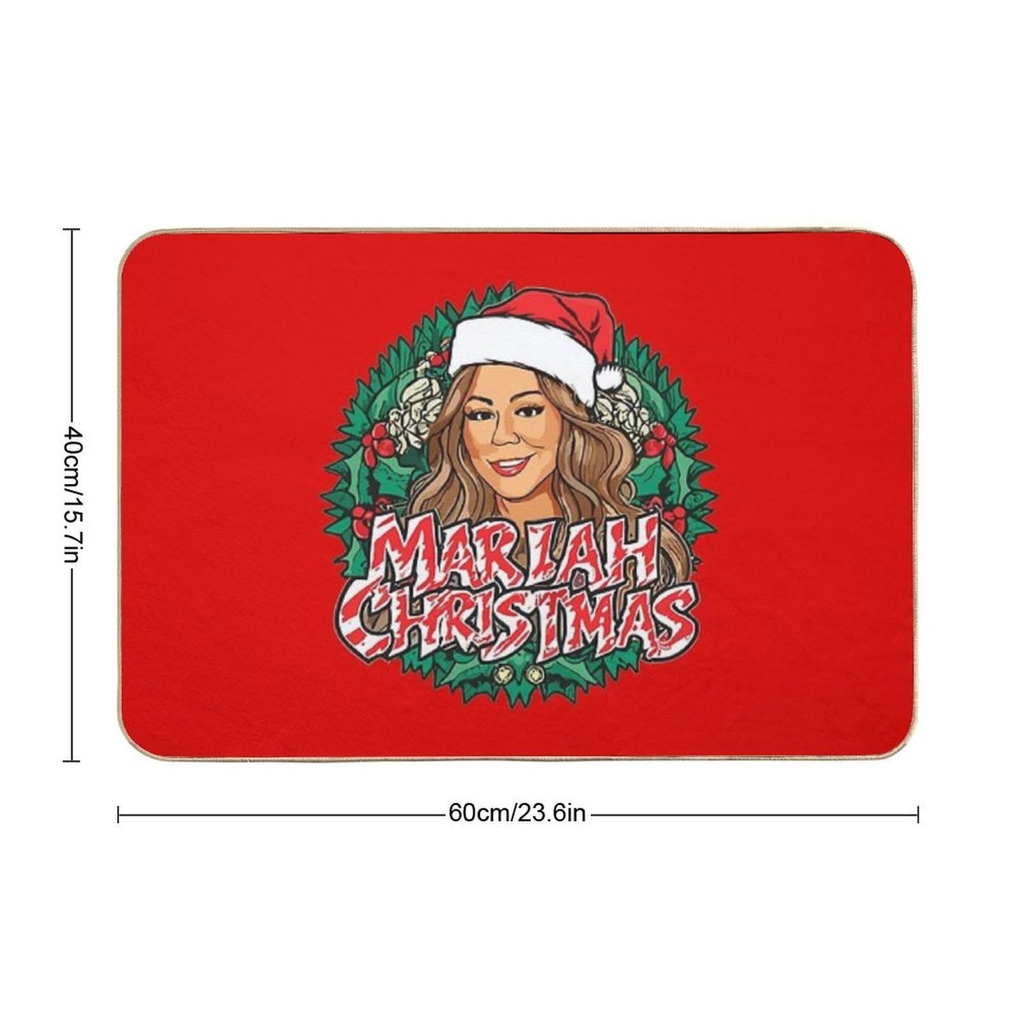 Mariah Christmas Odorless Bath Mat