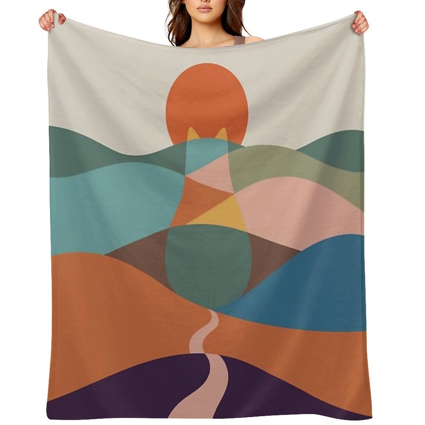 Cat Landscape 65 Durable Throw Blanket