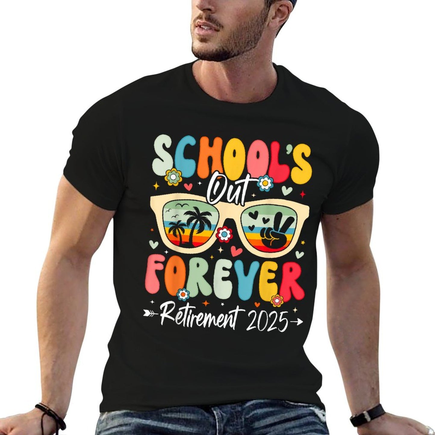 Retirement 2025 Women School's Out Forever Retired Teacher Soft T-Shirt