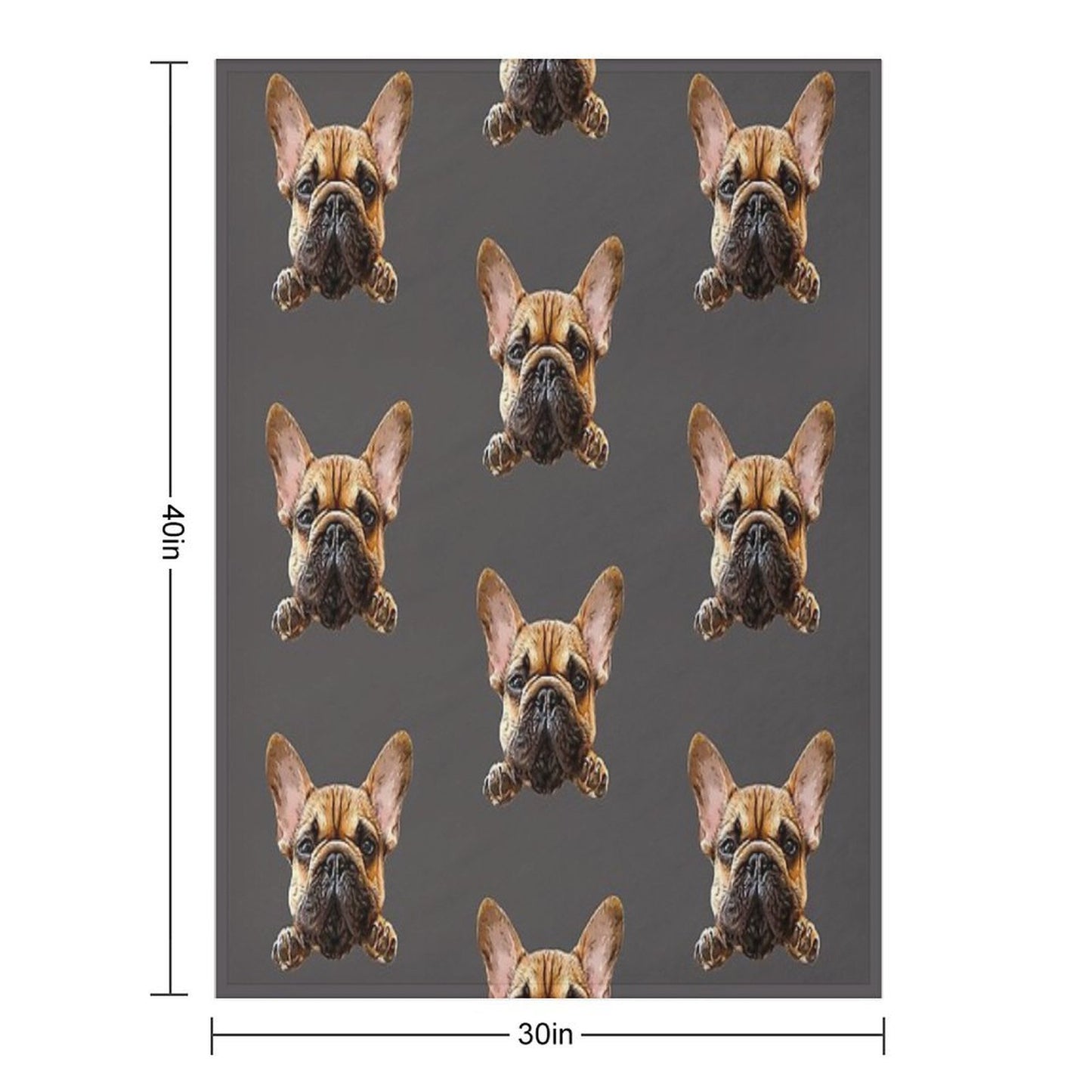 French Bulldog Frenchie Cuteness Shrink-resistant Throw Blanket
