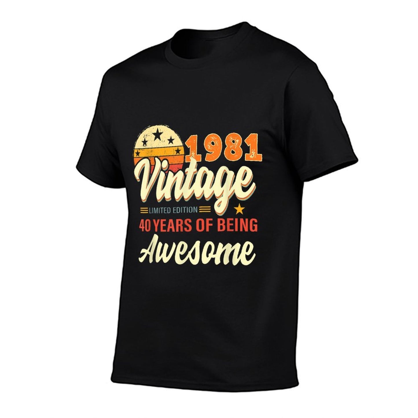 40 Year Old Gifts Vintage 1981 Limited Edition 40th Birthday Oversized Silhouette T-Shirt