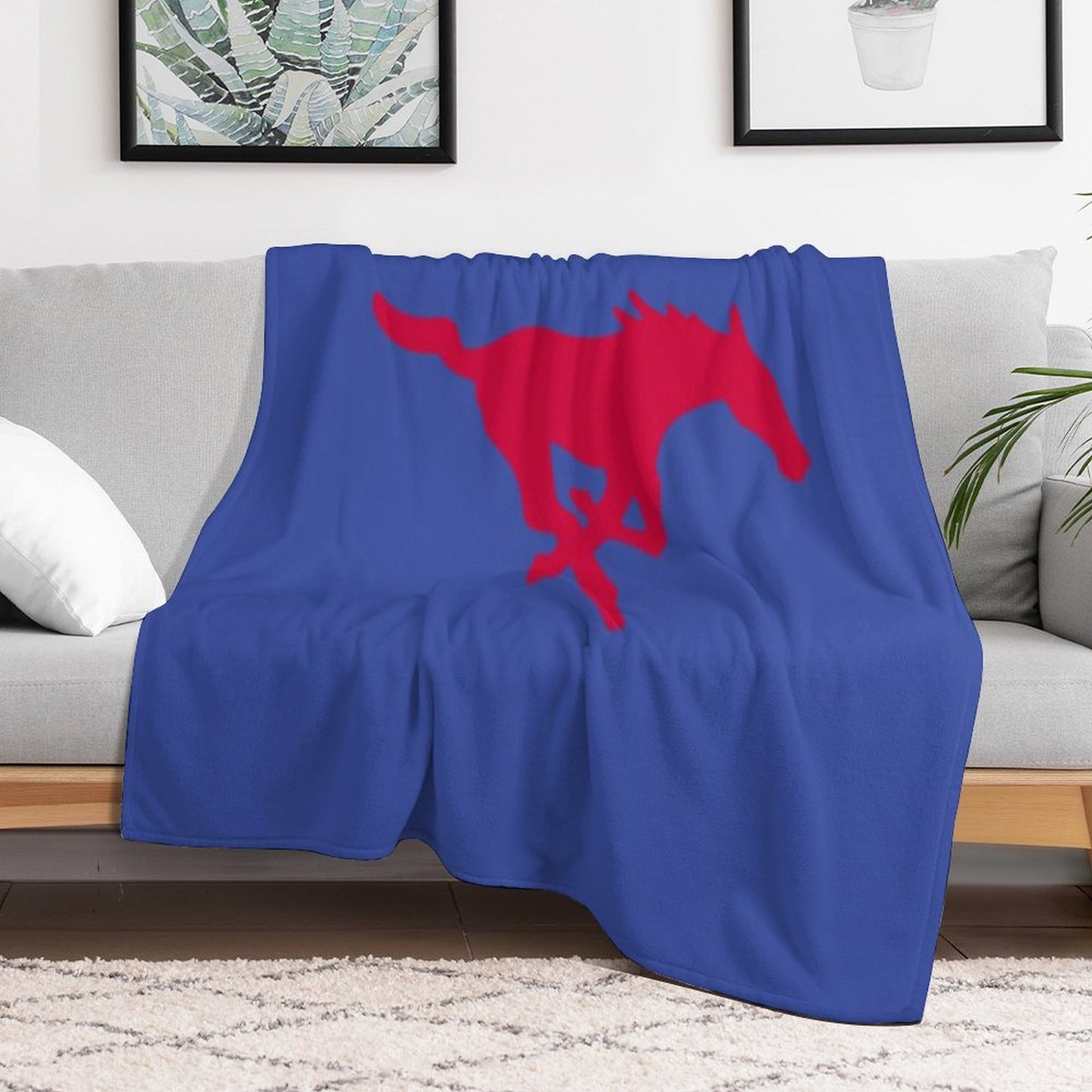 The SMU Mustangs Versatility Throw Blanket