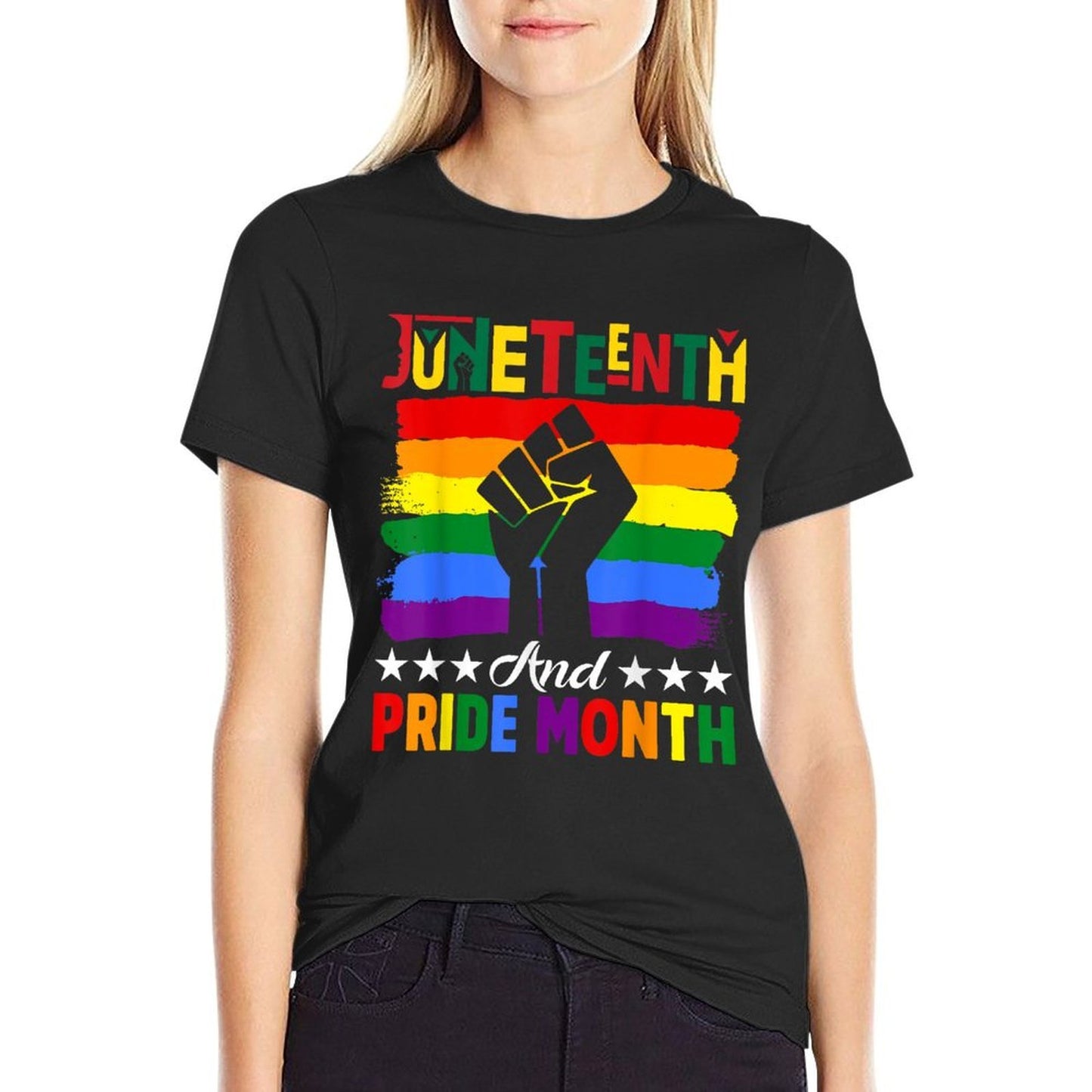 Celebrate Juneteenth And Pride Month Fist African Men Women Affordable Price T-Shirt