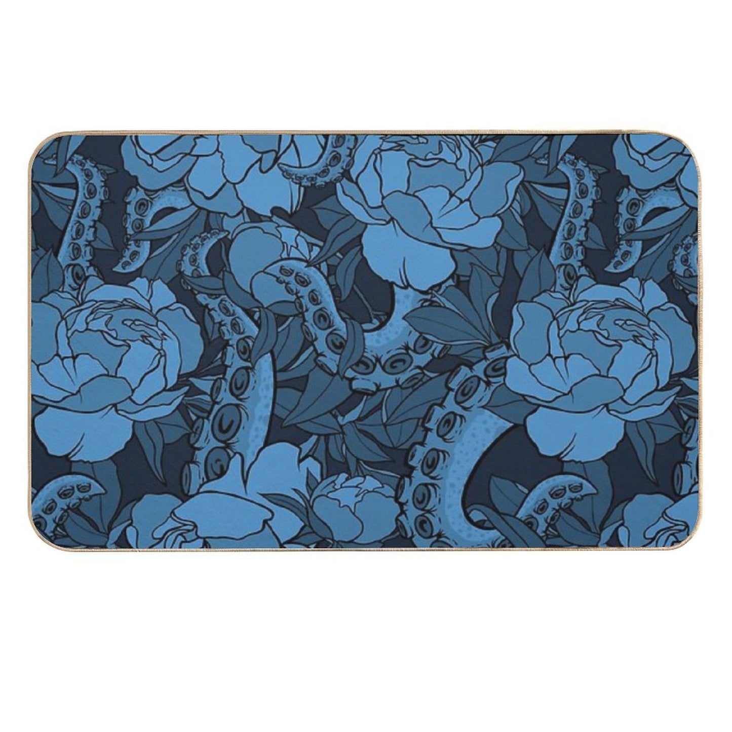 Blue Peony Dreamscape Odorless Bath Mat
