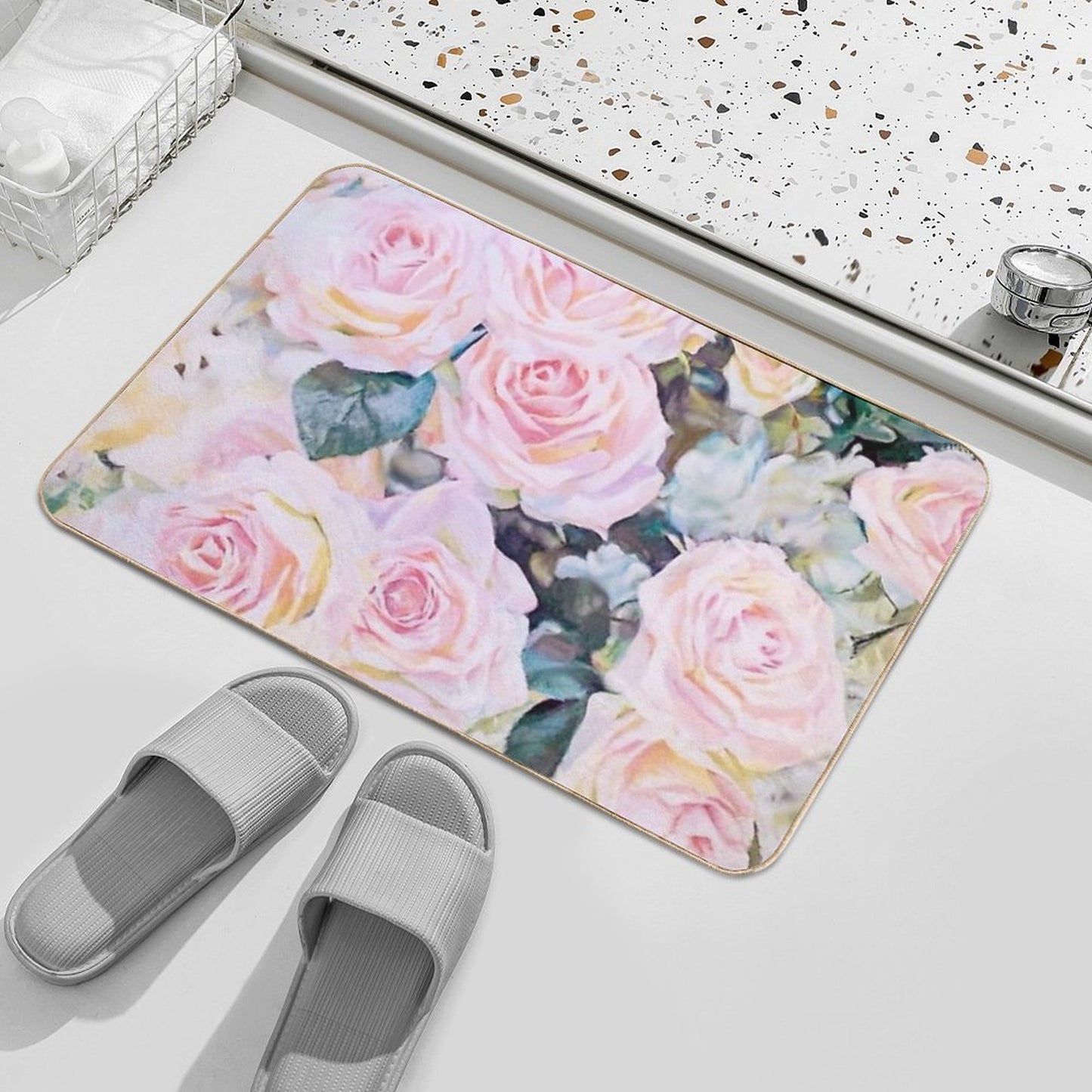 Roses Collection Dirt-Trapping Bath Mat