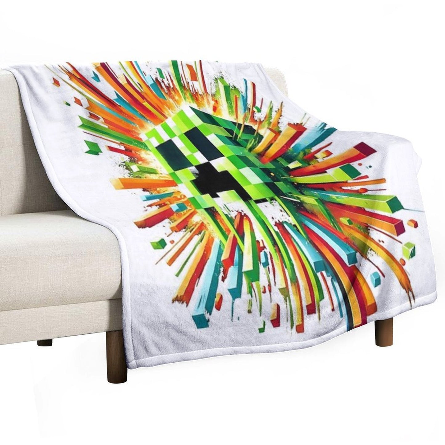 Minecraft Creeper Retro Comfort Throw Blanket