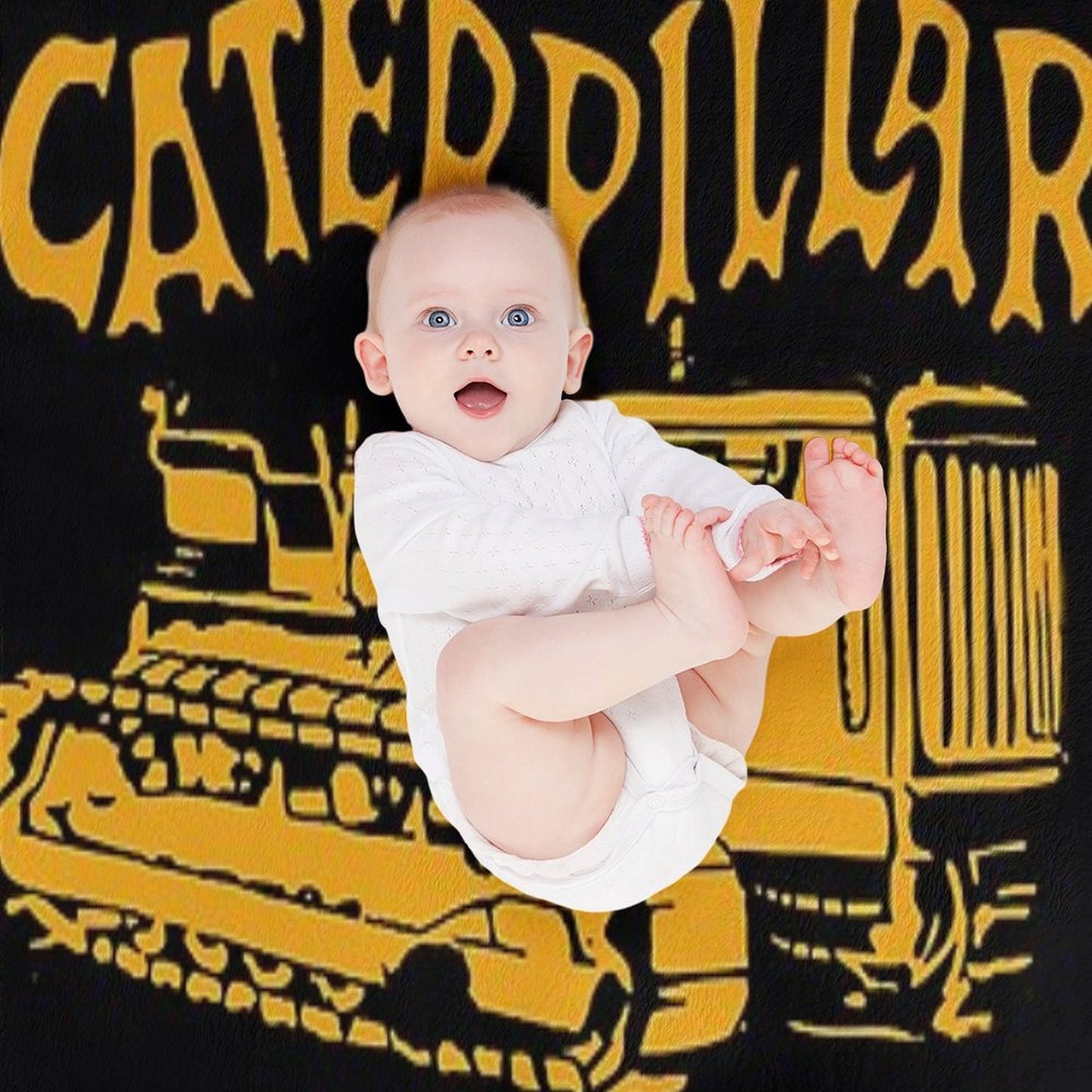 Caterpillar Bulldozer Lightweight Throw Blanket