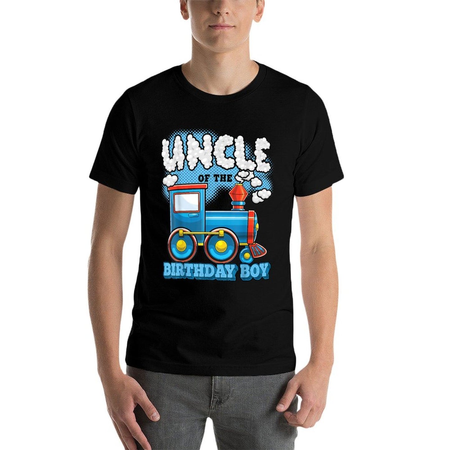 I'm Uncle of The Birthday Boy Train Birthday Party Supply Lightweight T-Shirt