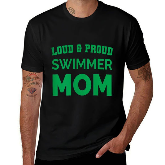 Womens Proud Freestyle Swim Mom Sport Design Gift Dark Green  Moisture-wicking T-Shirt
